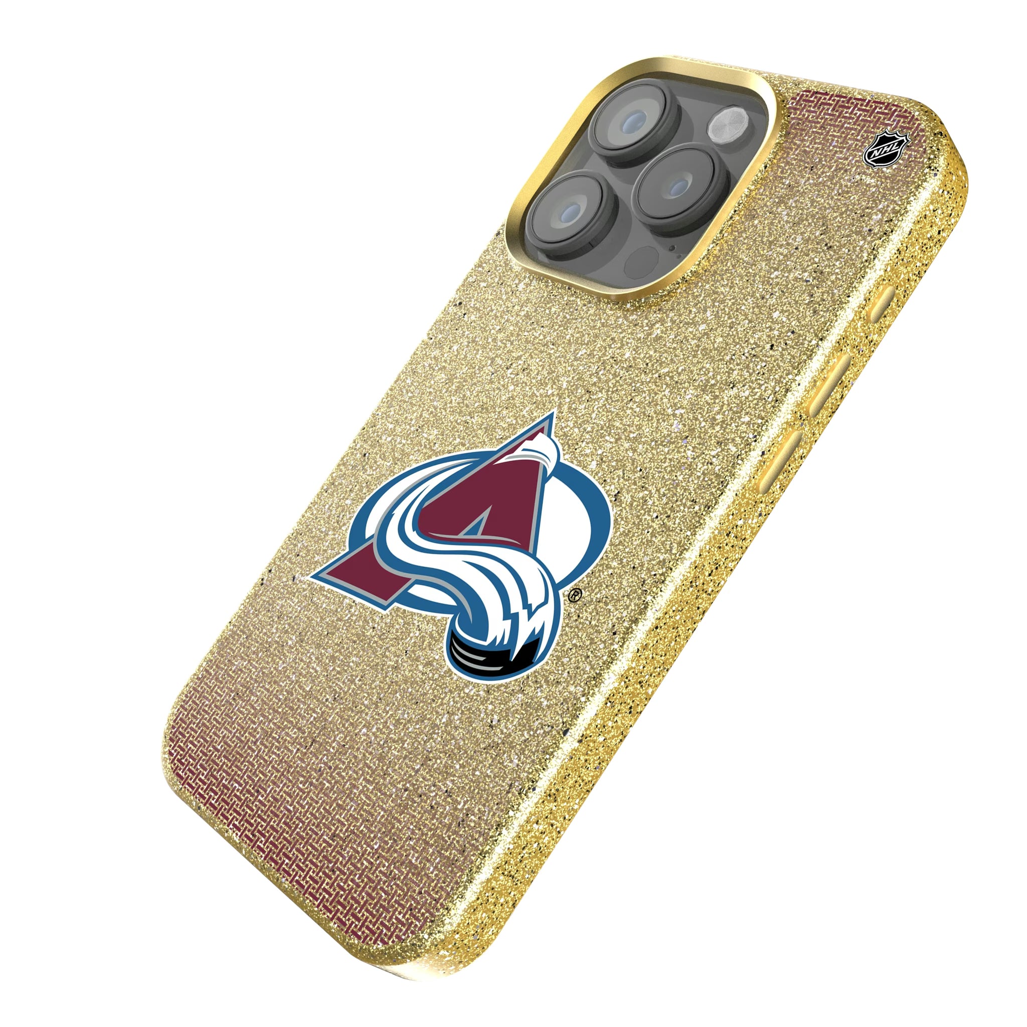 Colorado Avalanche Linen iPhone Bling Phone Case for Apple iPhone - Isometric View