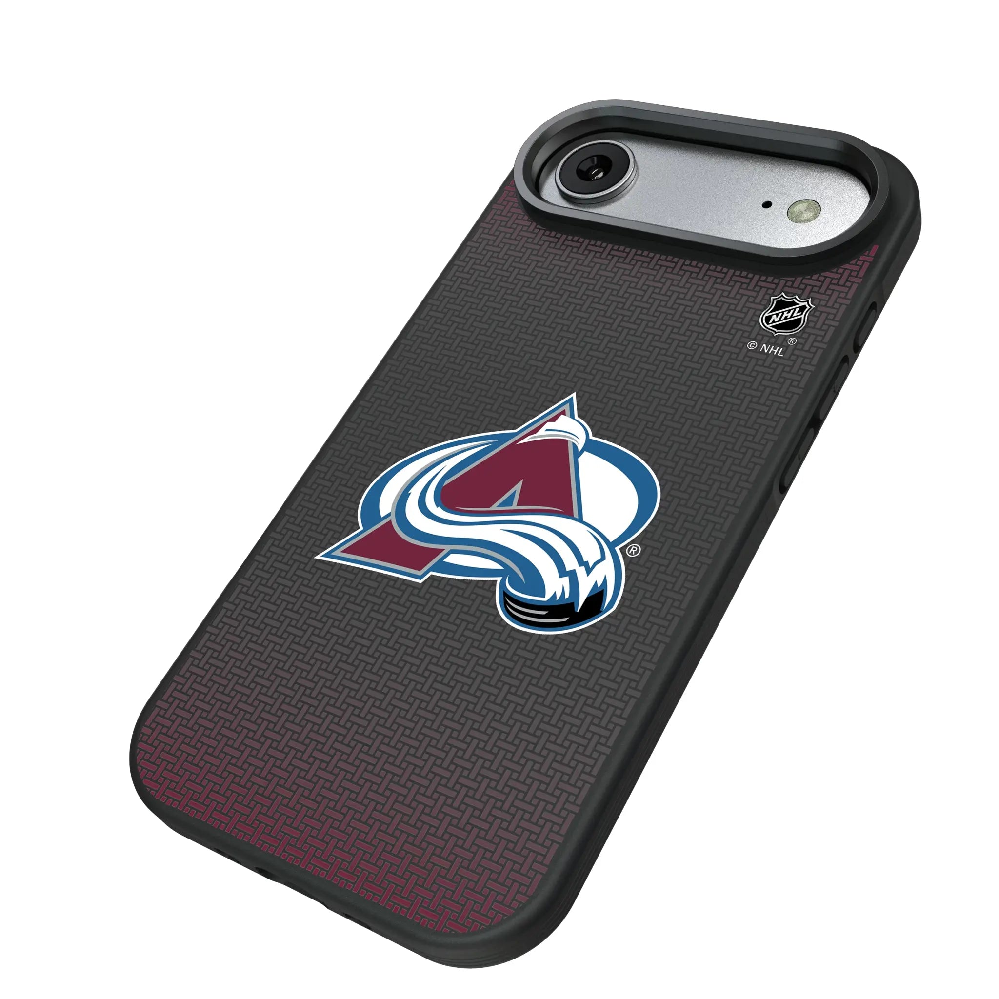 Colorado Avalanche Linen iPhone Bump Phone Case for Apple iPhone - Isometric View#Device_iPhone Air