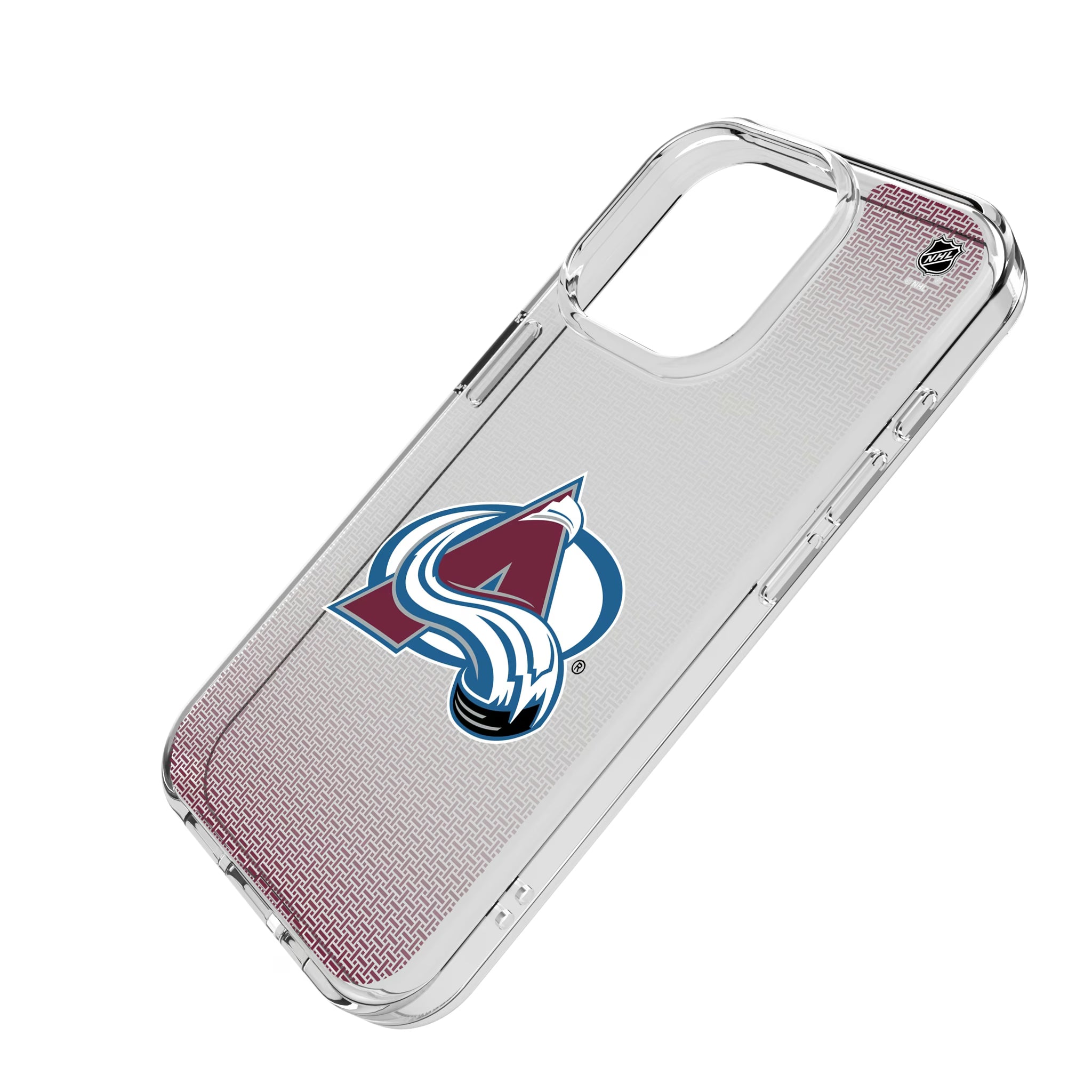 Colorado Avalanche Linen iPhone Clear Phone Case for Apple iPhone - Isometric View