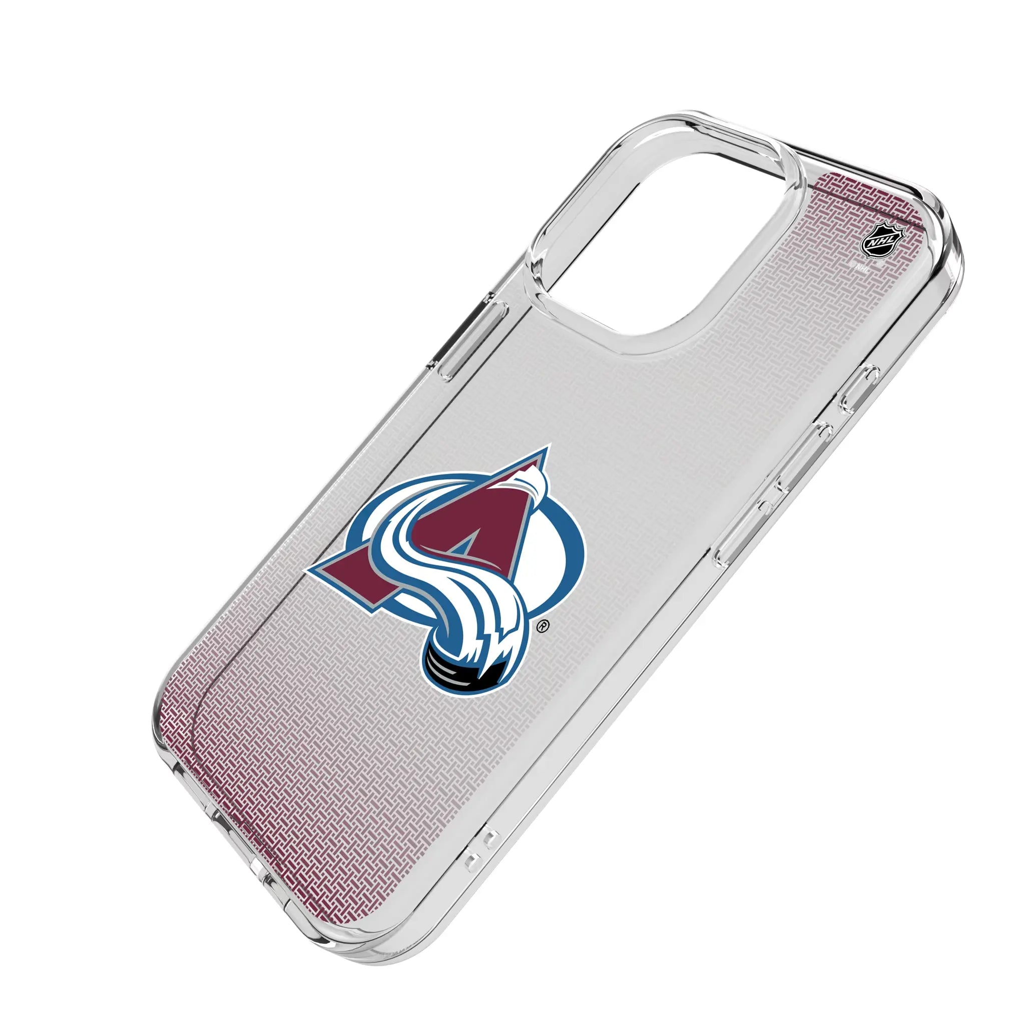 Colorado Avalanche Linen iPhone Clear Phone Case for Apple iPhone - Isometric View