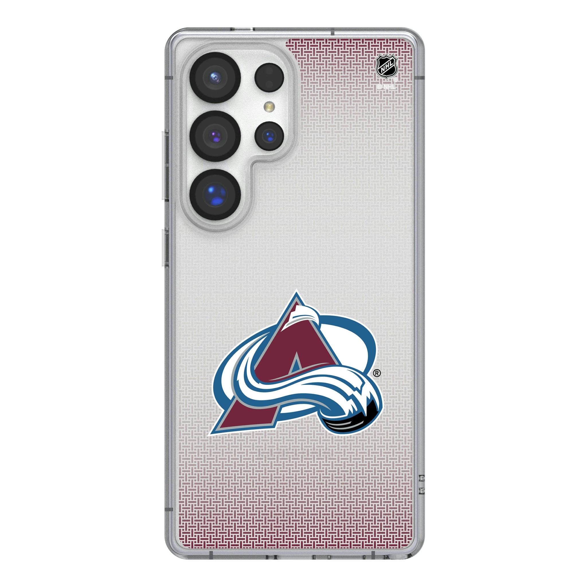 Colorado Avalanche Linen Galaxy Clear Phone Case for Samsung Galaxy