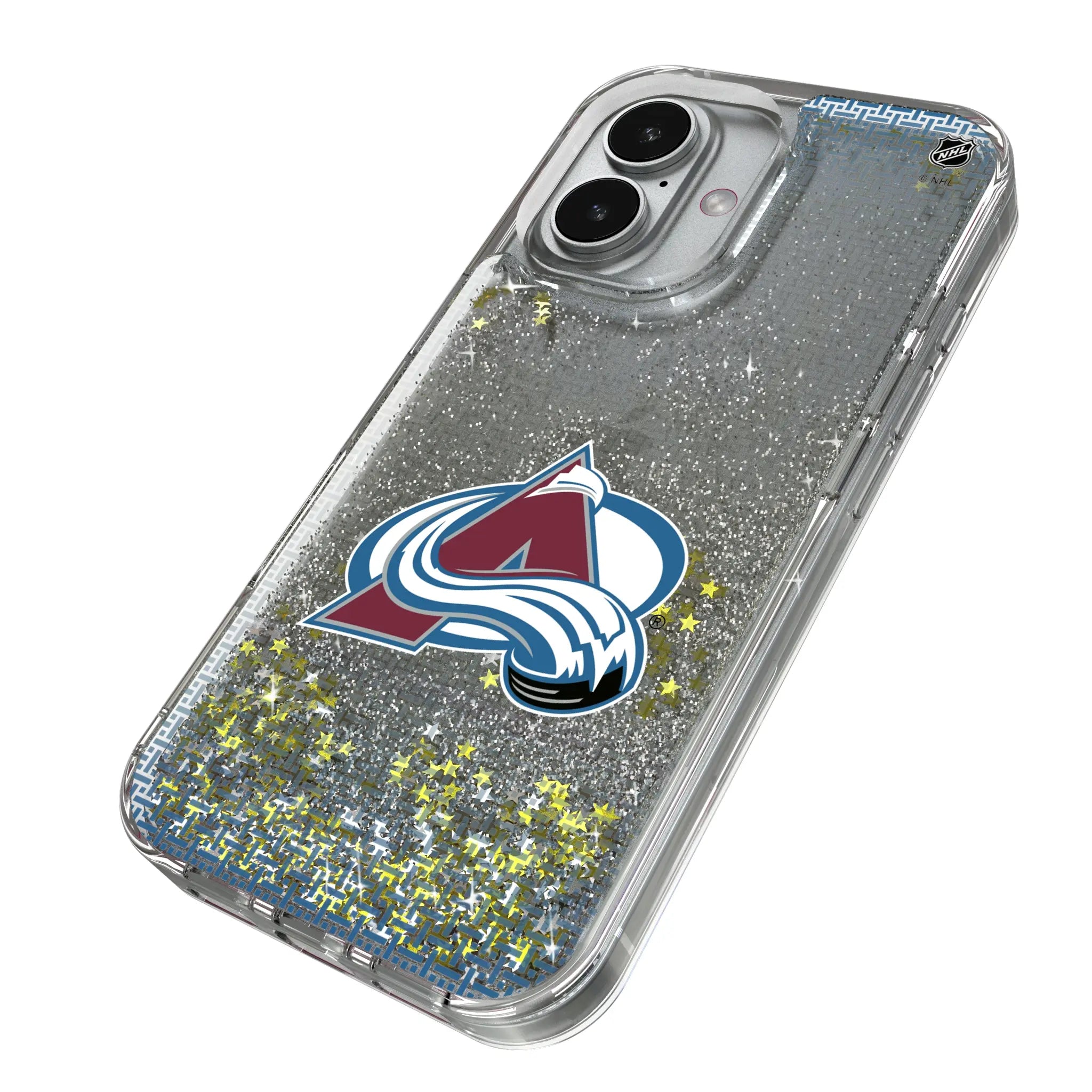 Colorado Avalanche Linen iPhone Glitter Phone Case for Apple iPhone - Isometric View