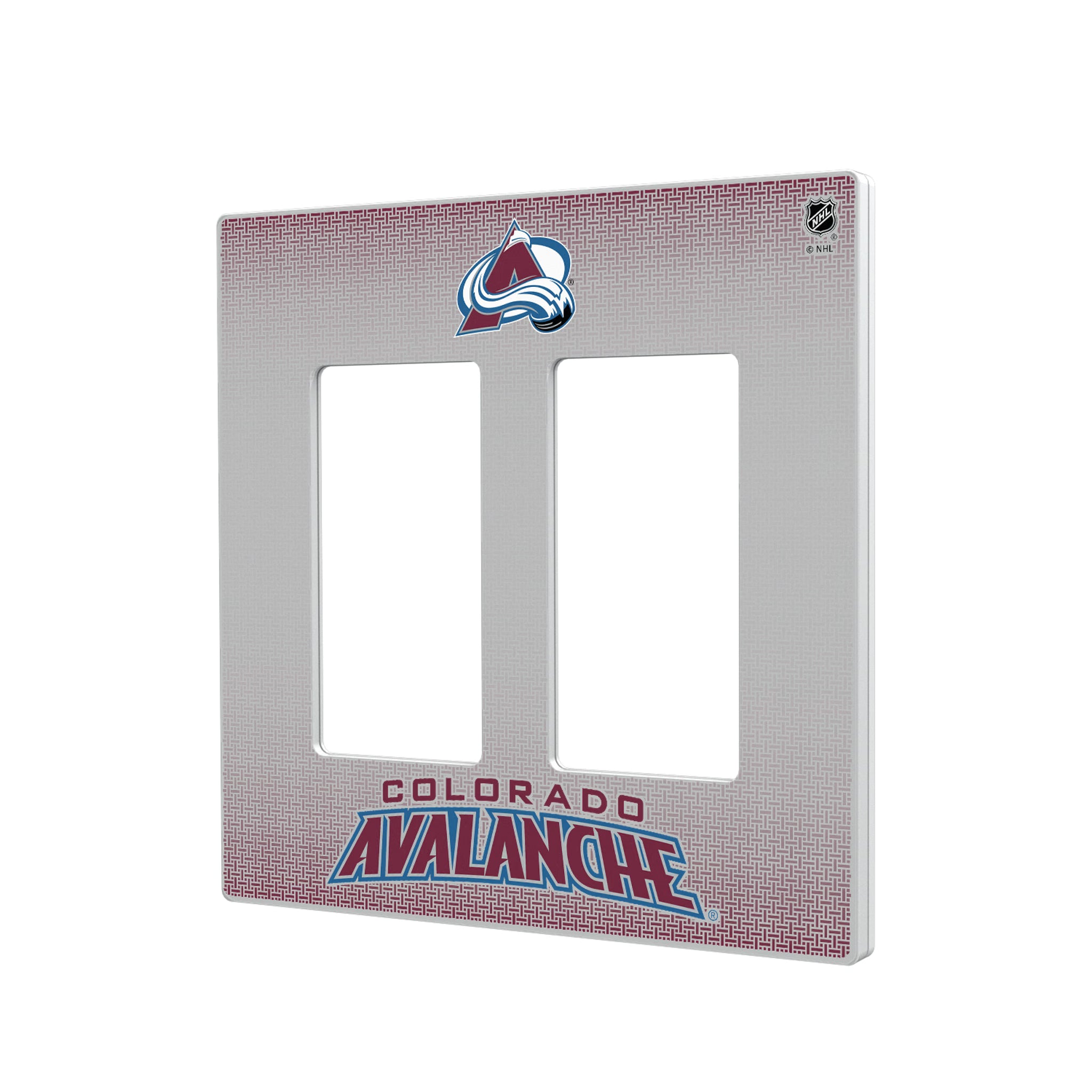 Colorado Avalanche Linen Hidden-Screw Light Switch Plate#Style_Double Rocker