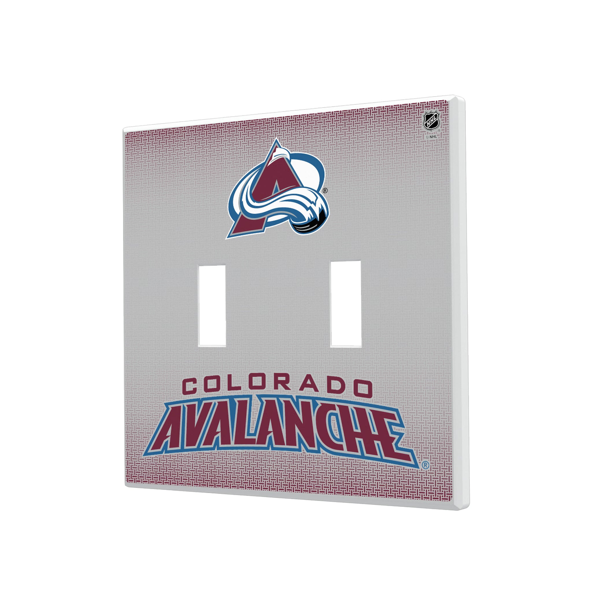 Colorado Avalanche Linen Hidden-Screw Light Switch Plate#Style_Double Toggle