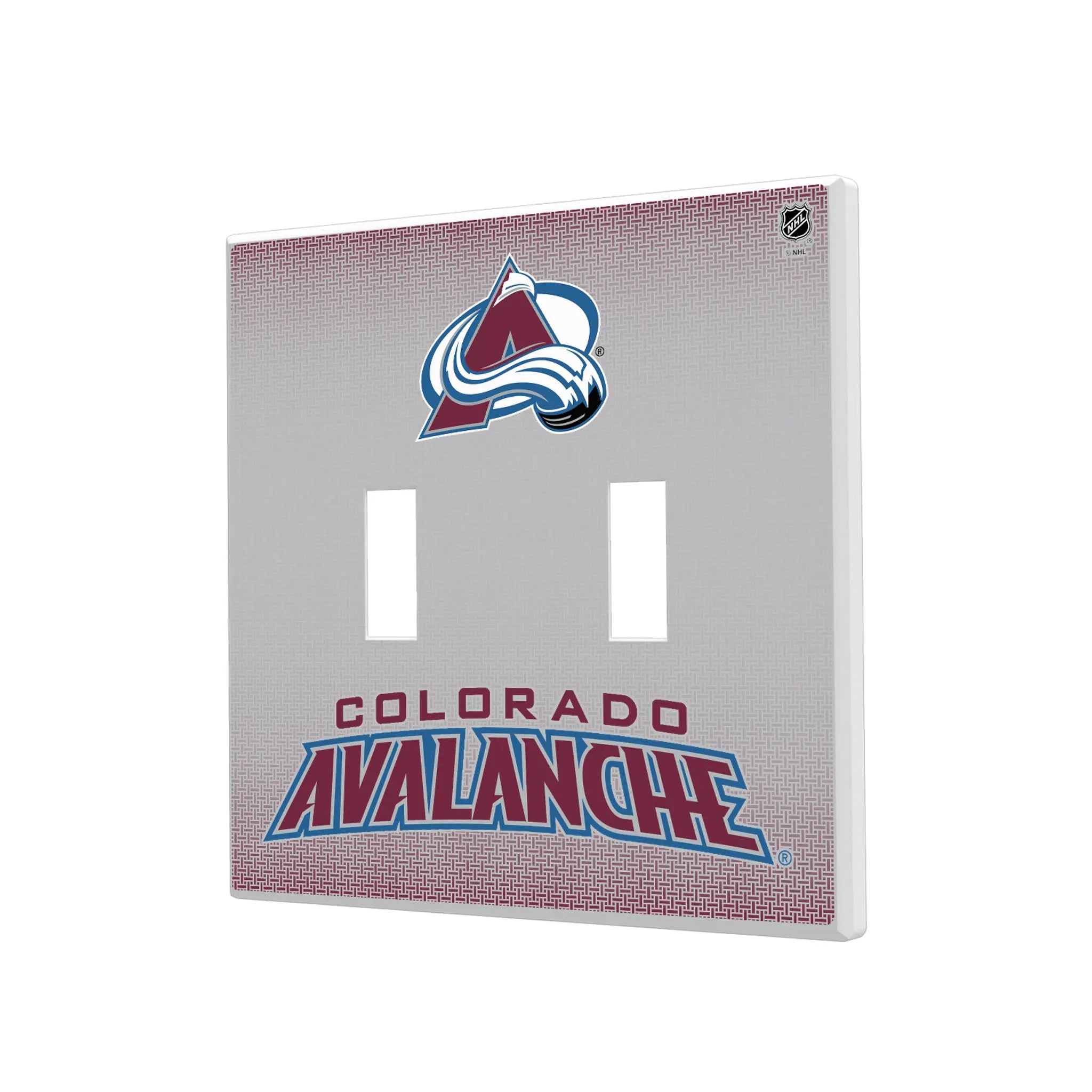Colorado Avalanche Linen Hidden-Screw Light Switch Plate#Style_Double Toggle