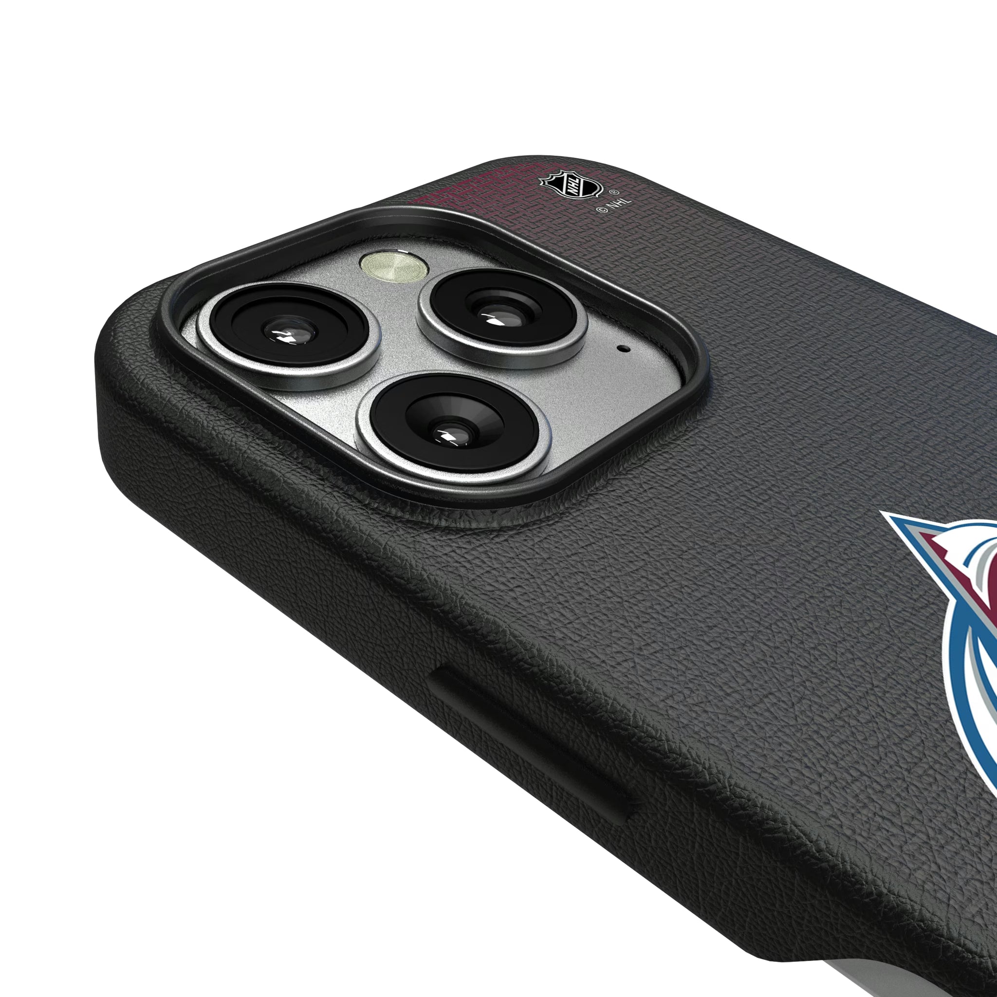 Colorado Avalanche Linen iPhone MagSafe Compatible Phone Case for Apple iPhone - Detail