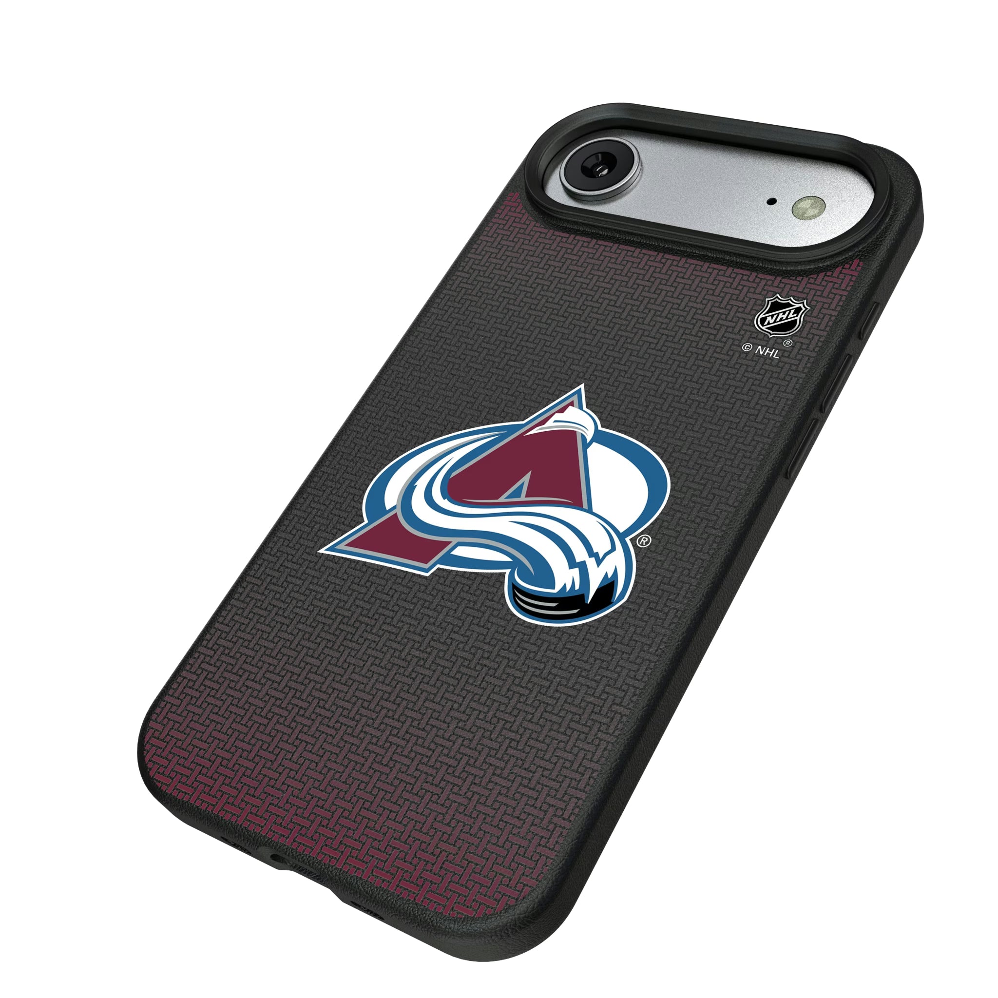 Colorado Avalanche Linen iPhone MagSafe Compatible Phone Case for Apple iPhone - Isometric View#Device_iPhone Air