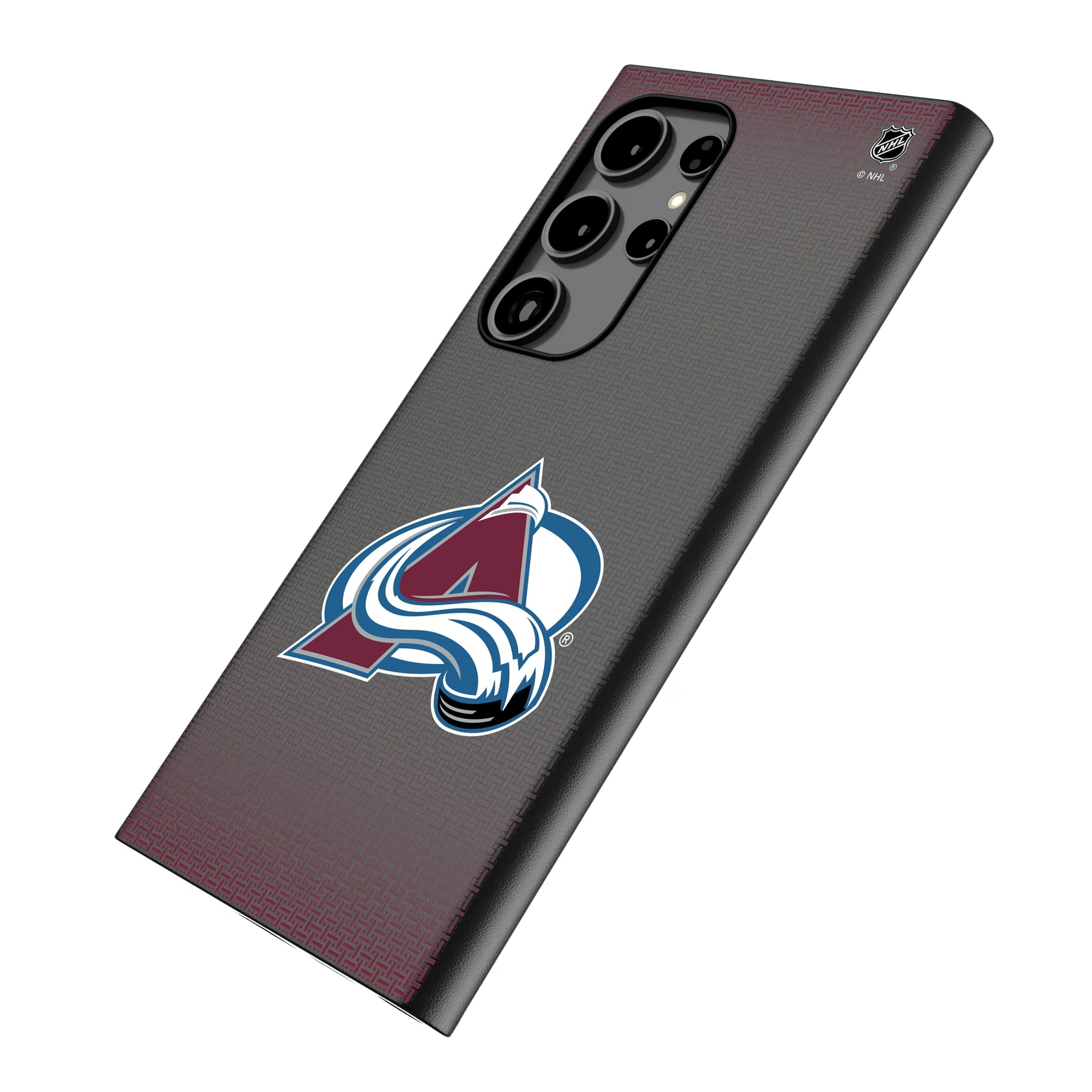 Colorado Avalanche Linen Galaxy MagSafe Compatible Phone Case for Samsung Galaxy - Isometric View