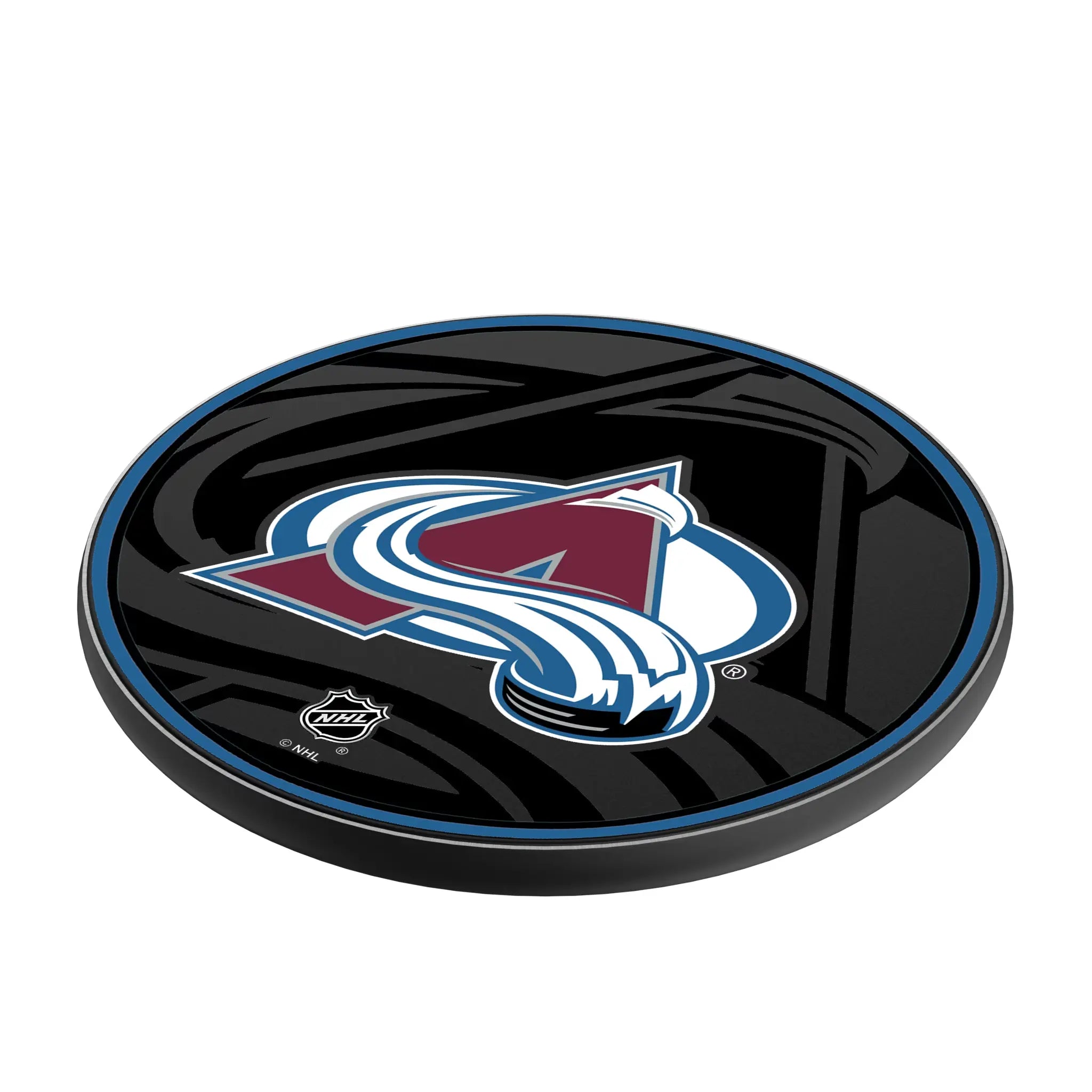 Colorado Avalanche Monocolor Tilt 15-Watt Wireless Charger - Isometric View