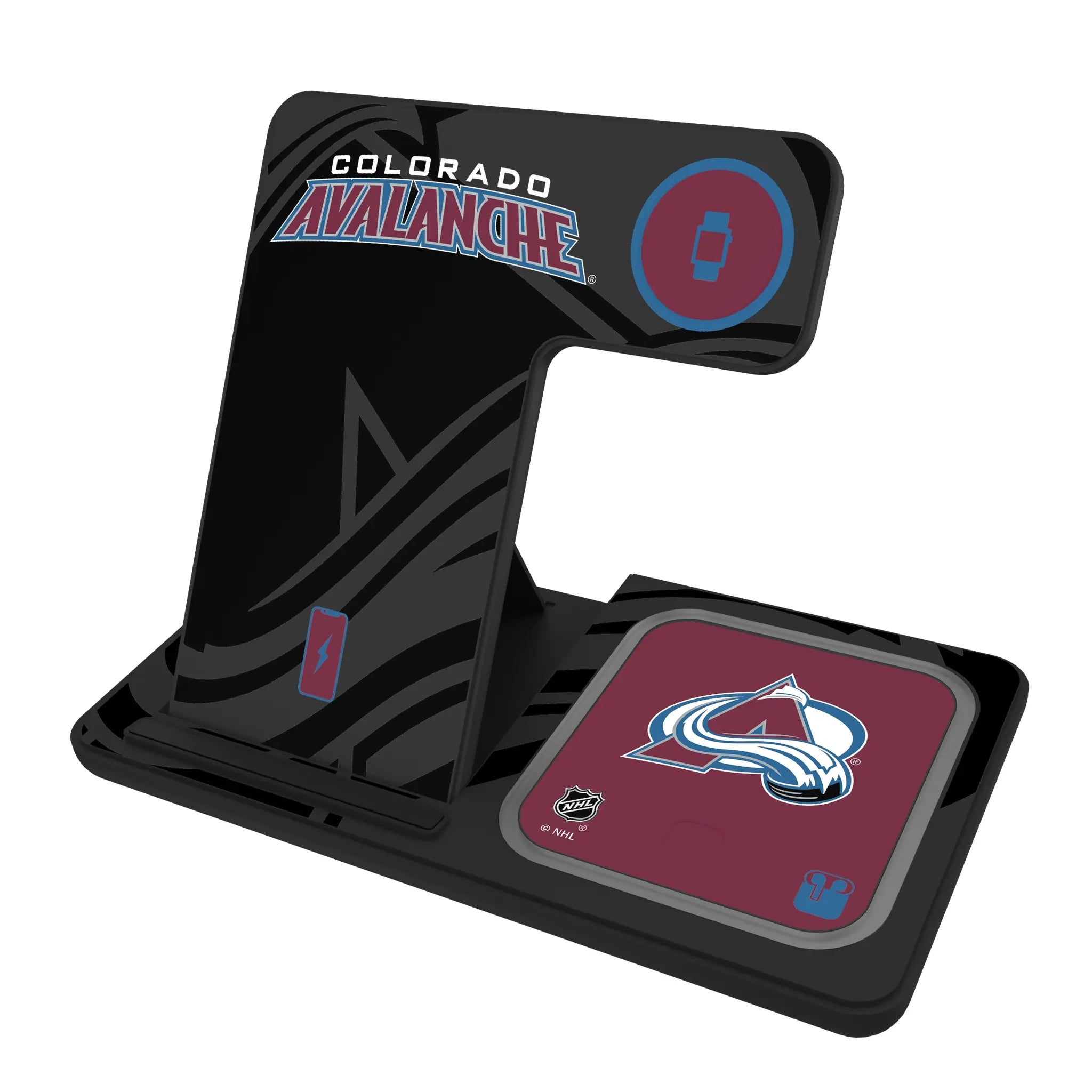 Colorado Avalanche Monocolor Tilt 3 in 1 Charging Station