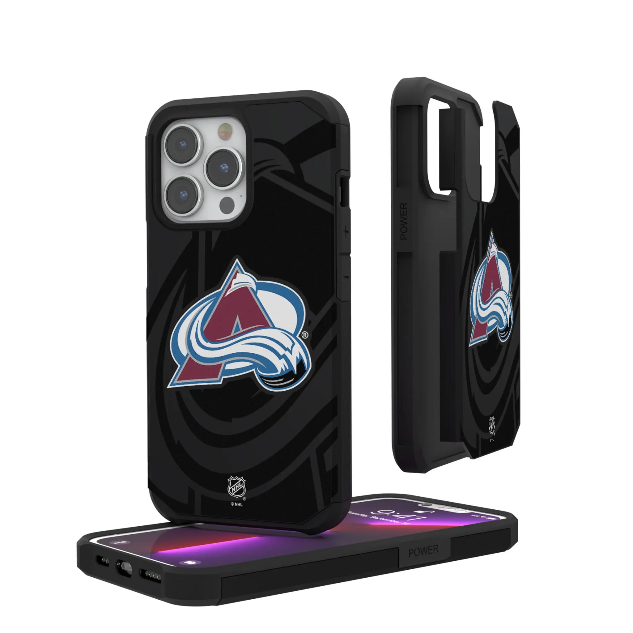 Colorado Avalanche Monocolor Tilt iPhone Rugged Phone Case for Apple iPhone
