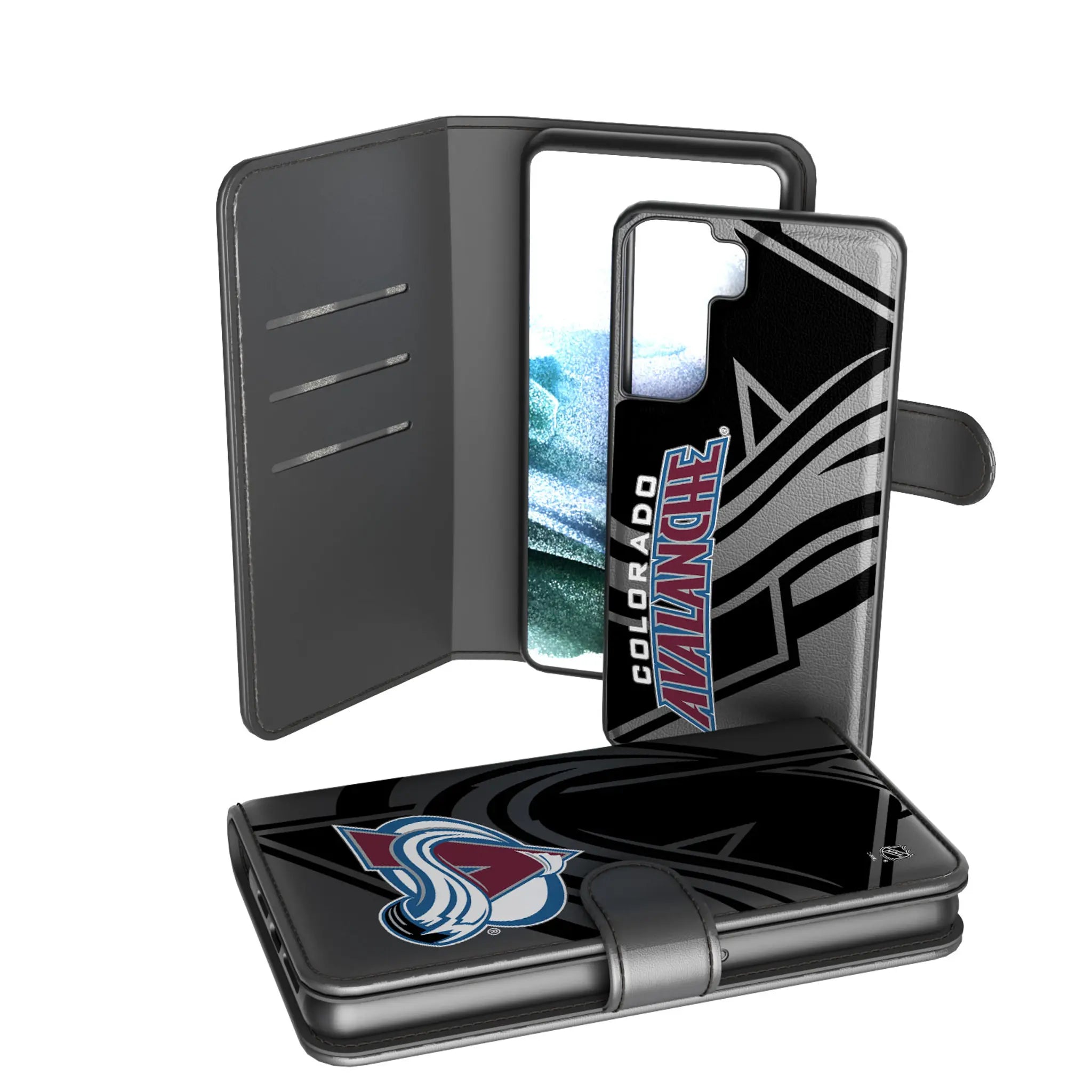 Colorado Avalanche Monocolor Tilt Galaxy Wallet Phone Case for Samsung Galaxy