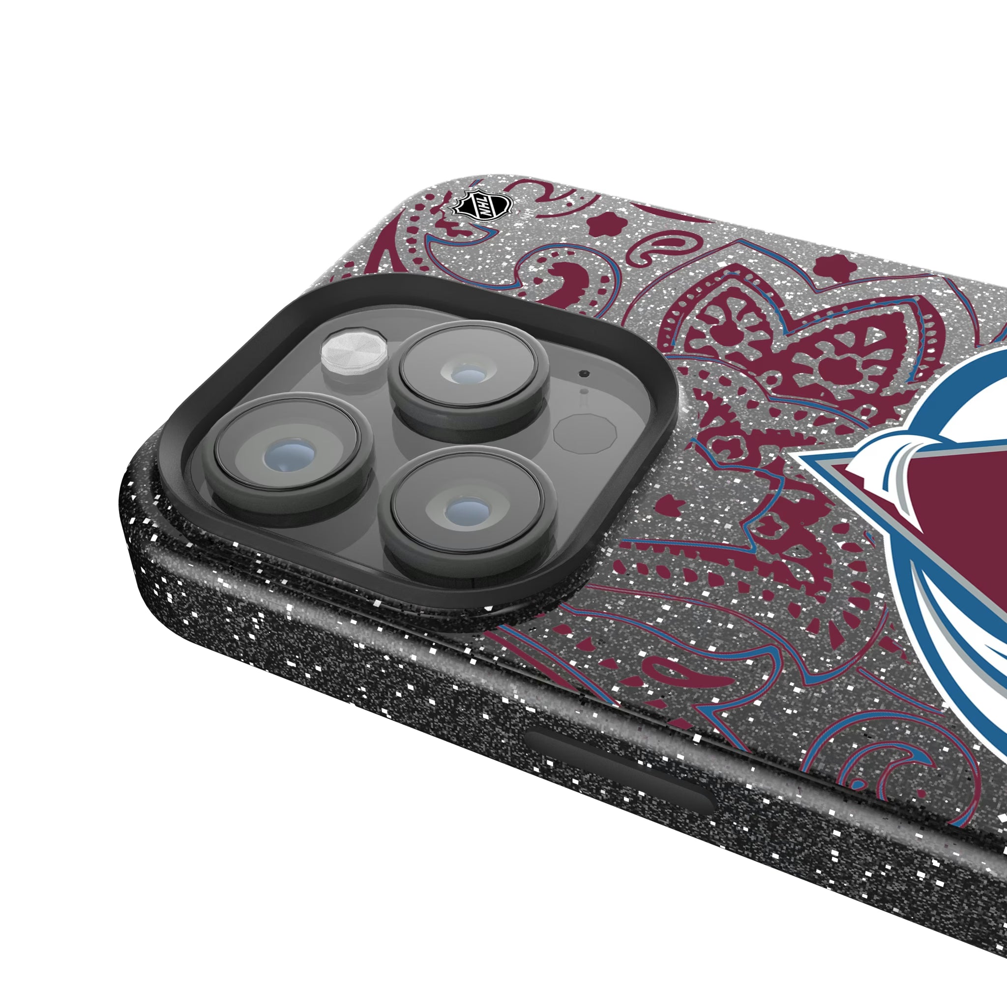 Colorado Avalanche Paisley iPhone Bling Phone Case for Apple iPhone - Detail