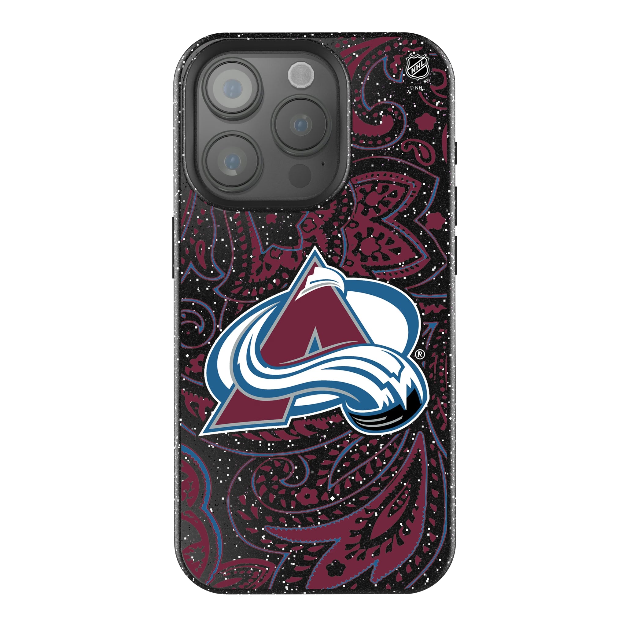 Colorado Avalanche Paisley iPhone Bling Phone Case for Apple iPhone