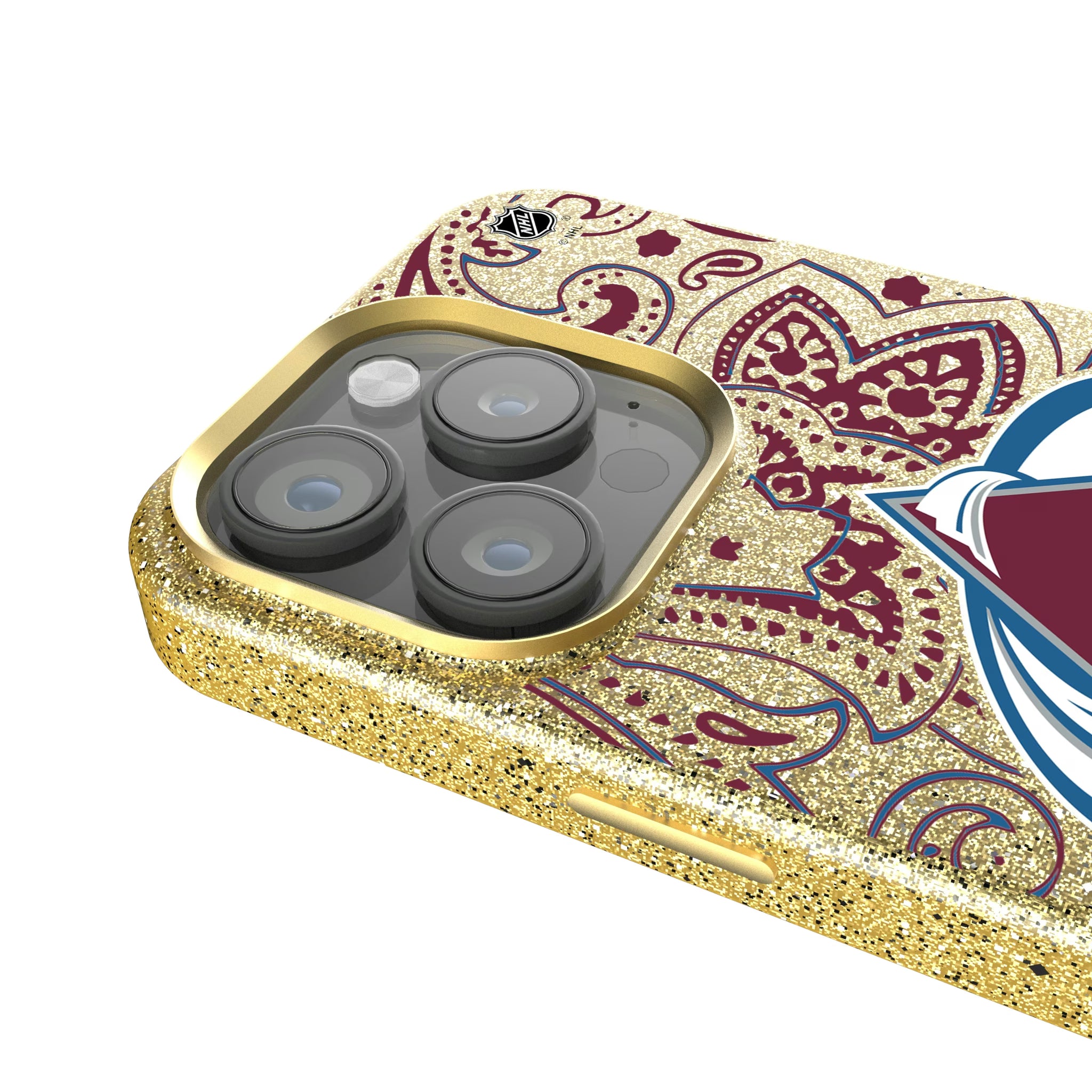 Colorado Avalanche Paisley iPhone Bling Phone Case for Apple iPhone - Detail