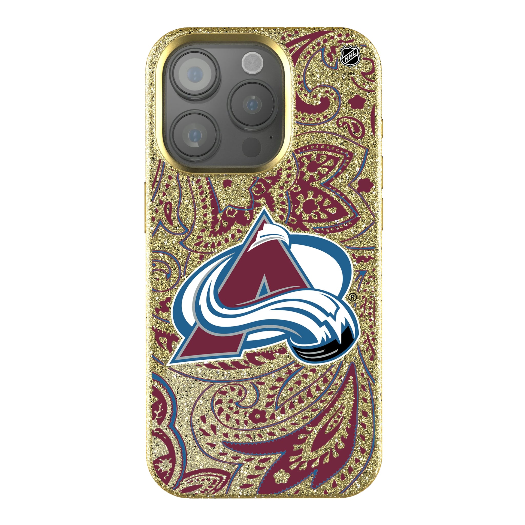 Colorado Avalanche Paisley iPhone Bling Phone Case for Apple iPhone