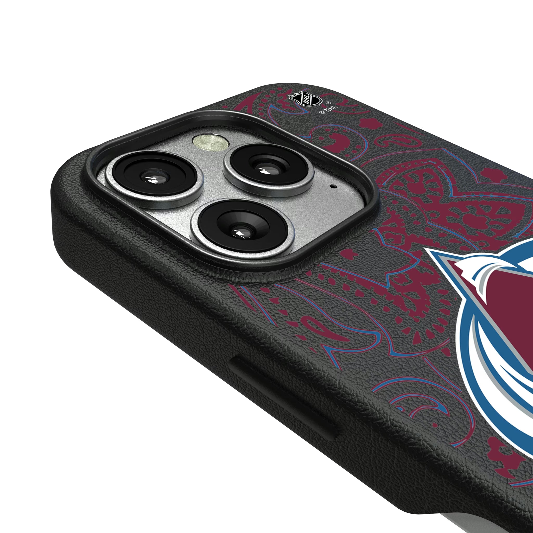 Colorado Avalanche Paisley iPhone MagSafe Compatible Phone Case for Apple iPhone - Detail