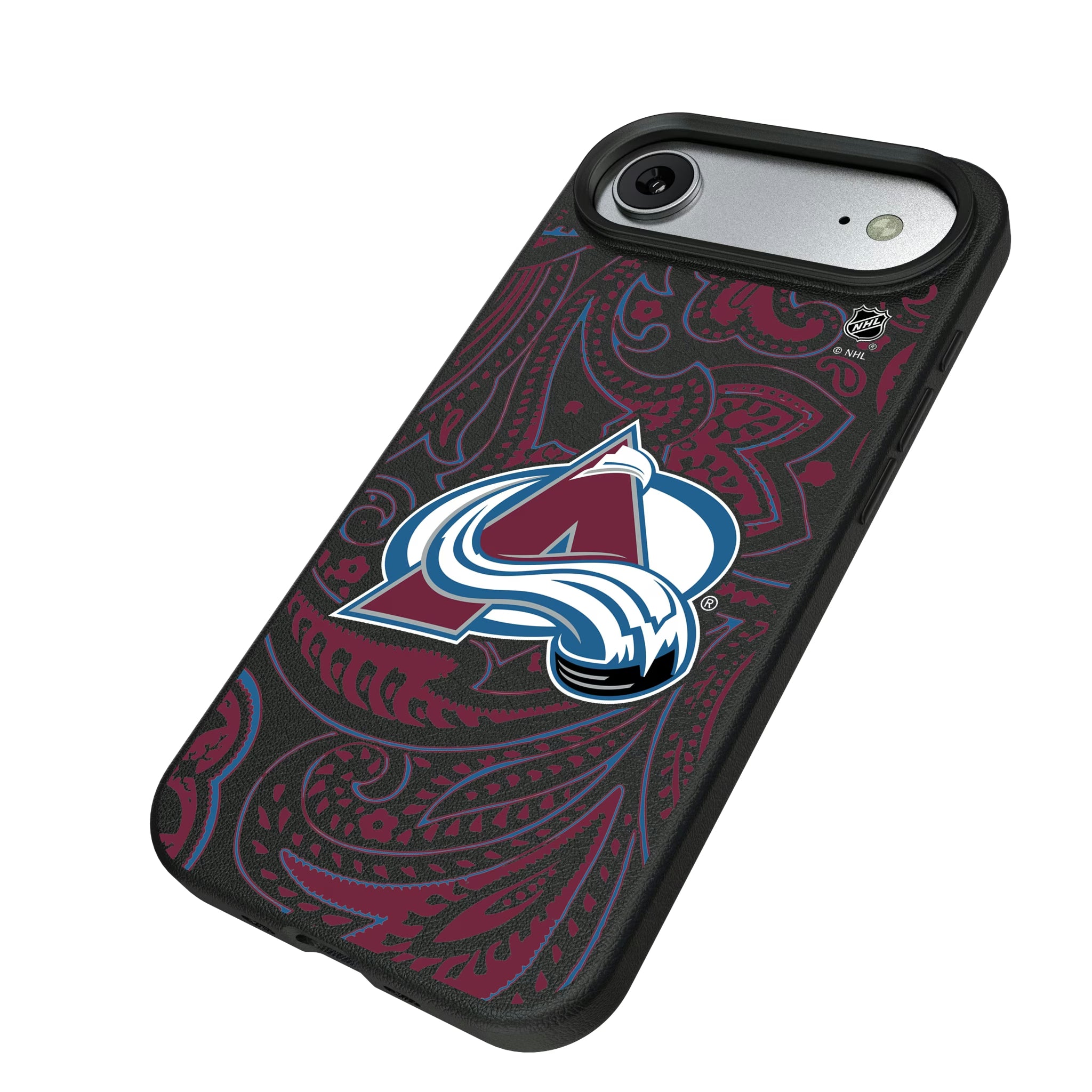 Colorado Avalanche Paisley iPhone MagSafe Compatible Phone Case for Apple iPhone - Isometric View#Device_iPhone Air