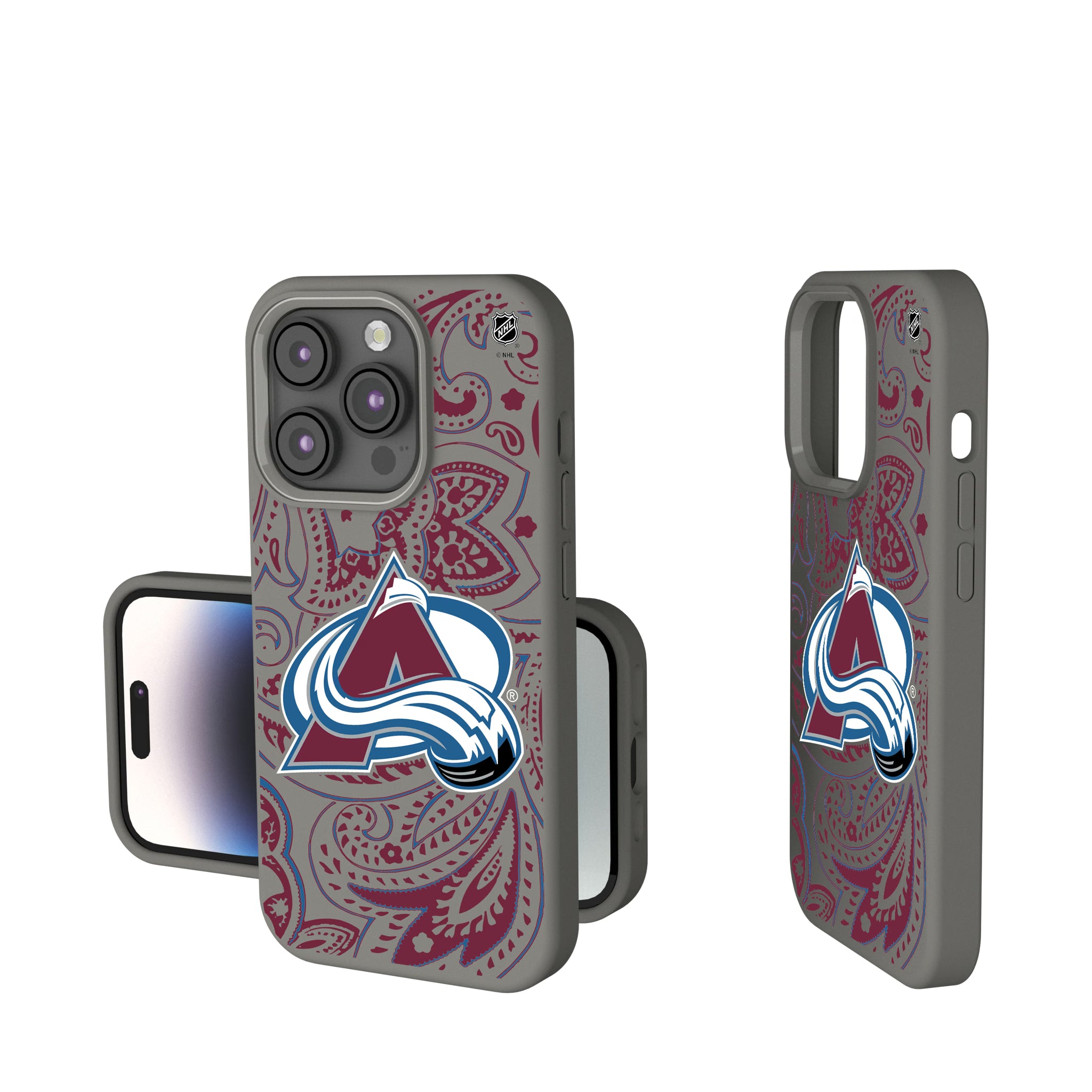 Colorado Avalanche Paisley iPhone Soft Touch Phone Case for Apple iPhone