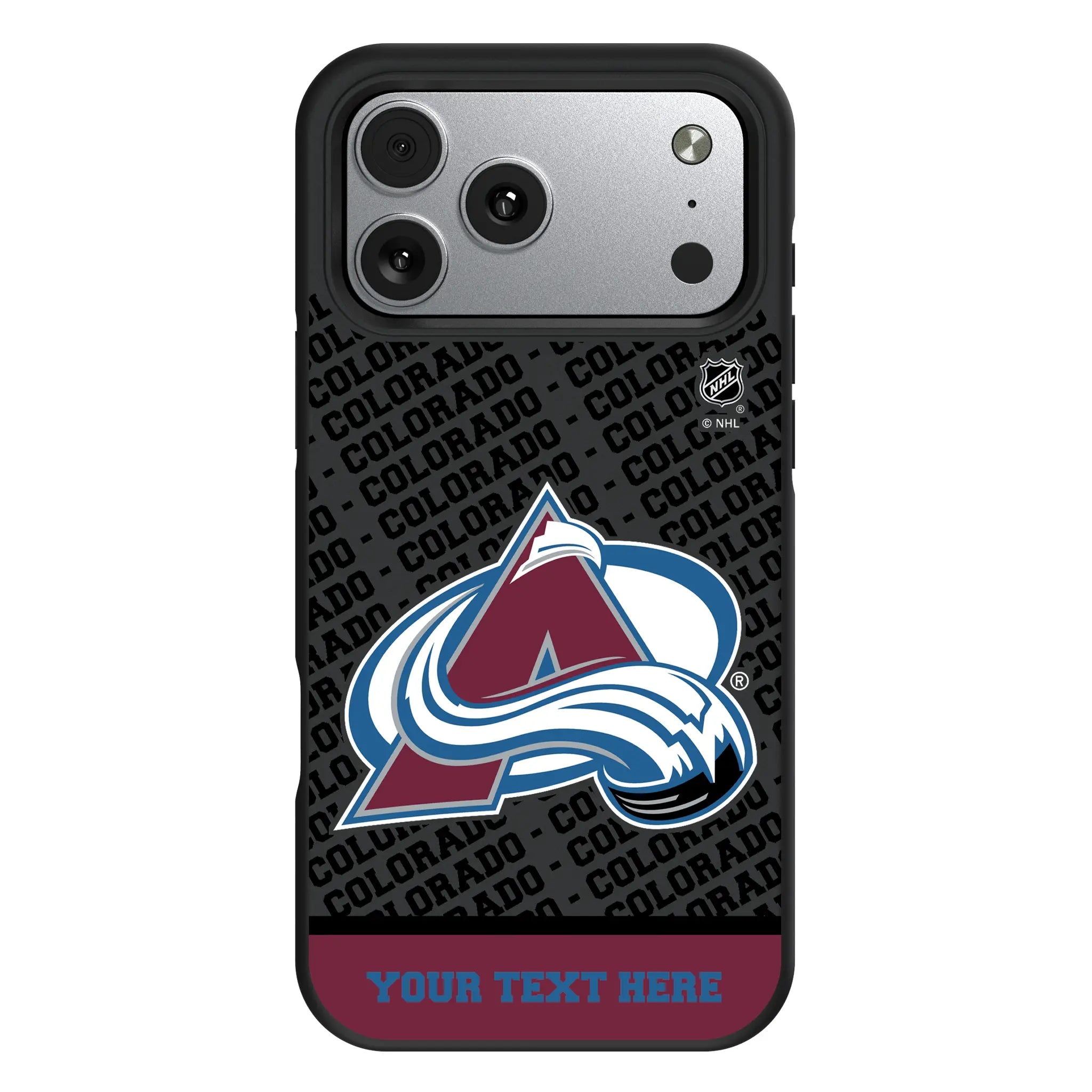 Colorado Avalanche Personalized EndZone Plus iPhone Bump Phone Case for Apple iPhone#Device_iPhone 17 Pro Max