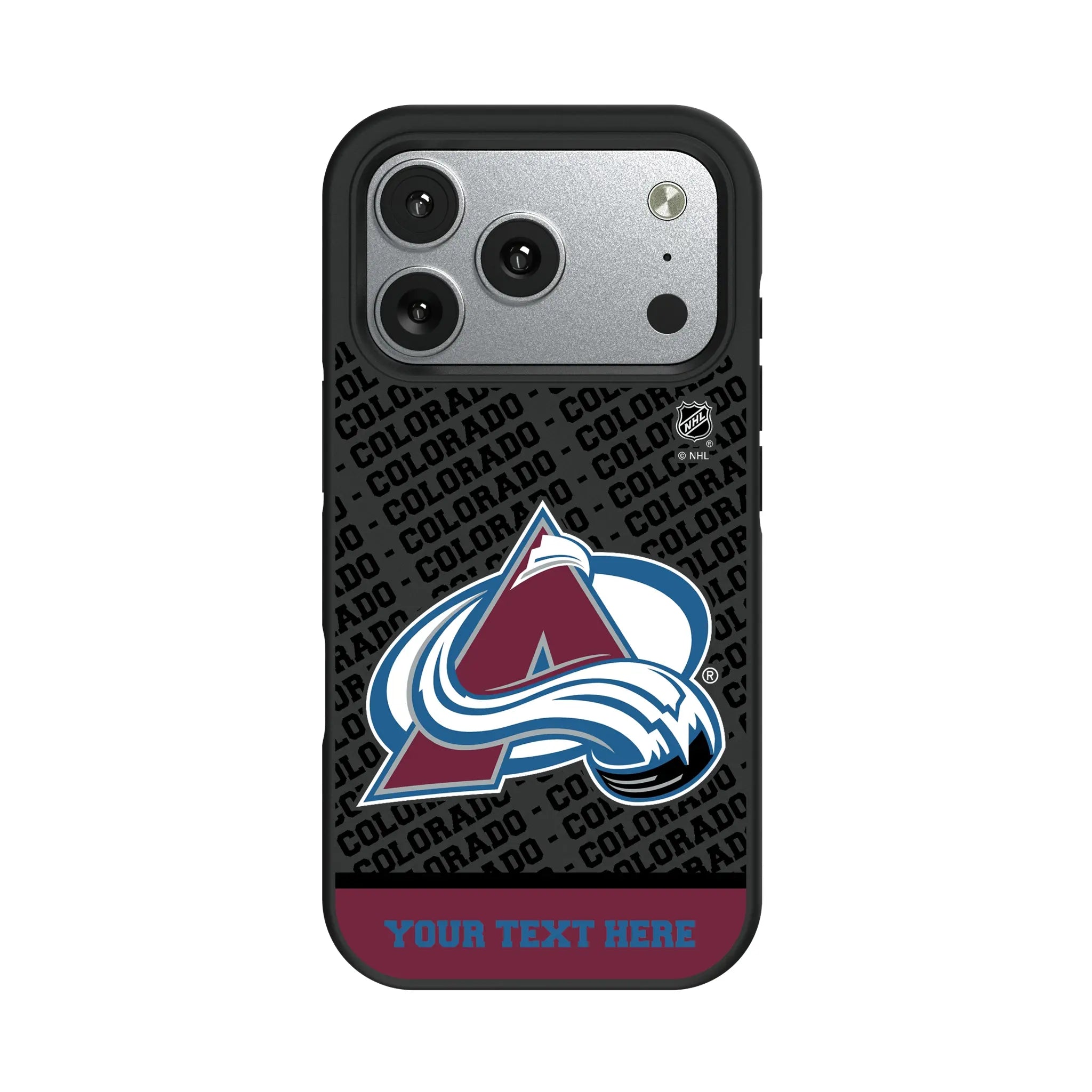 Colorado Avalanche Personalized EndZone Plus iPhone Bump Phone Case for Apple iPhone#Device_iPhone 17 Pro