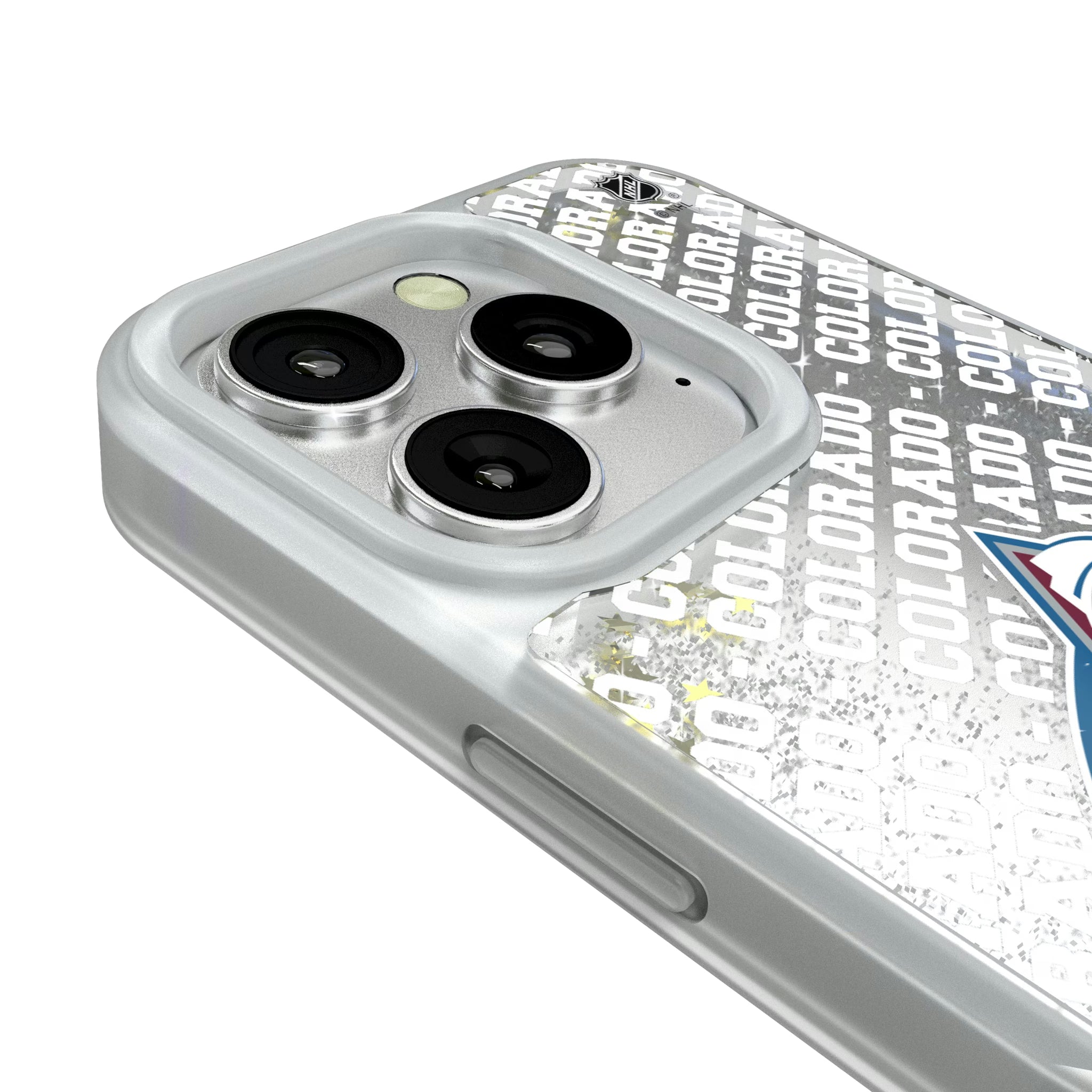 Colorado Avalanche Personalized EndZone Plus iPhone Glitter Phone Case for Apple iPhone - Detail#Device_iPhone 16 Pro