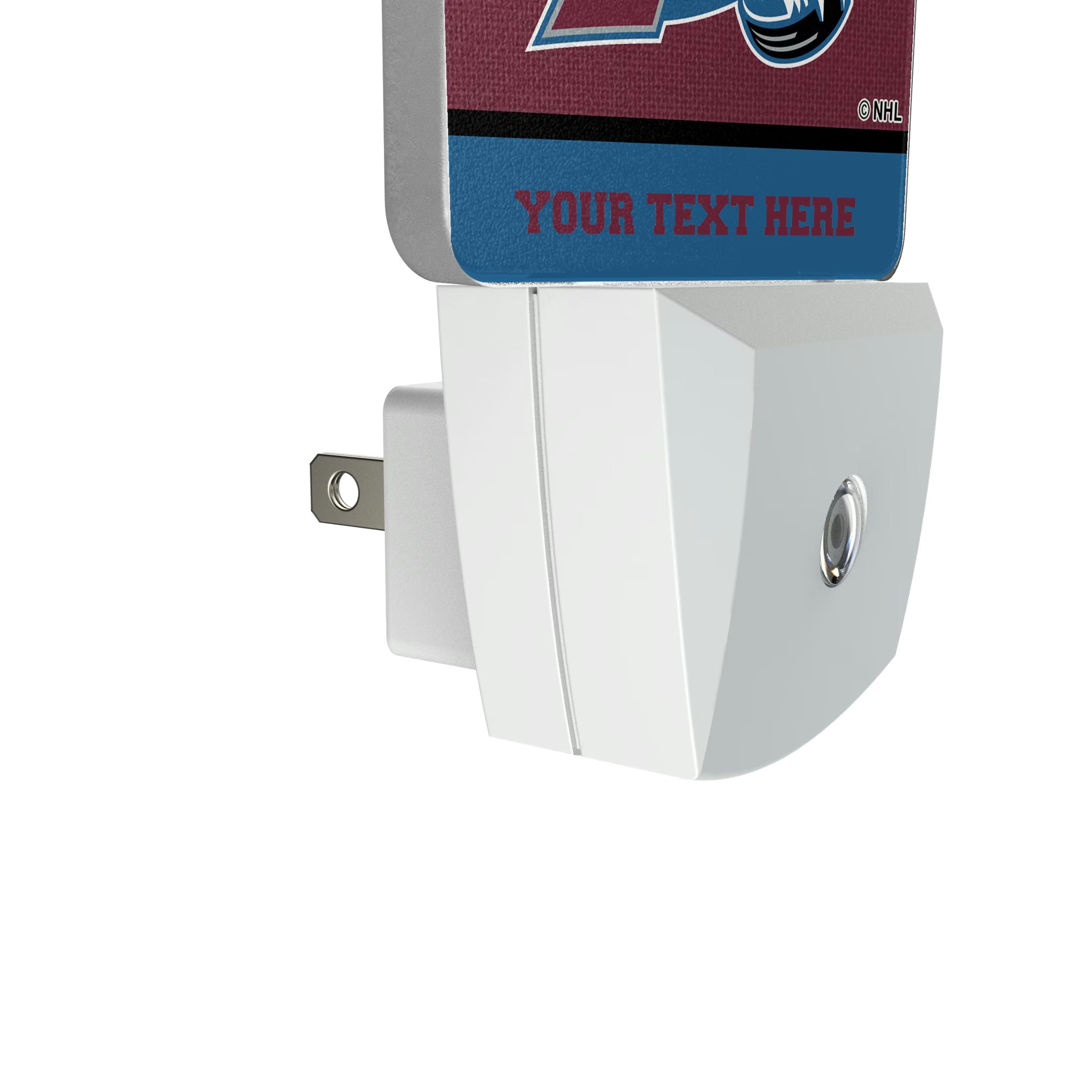 Colorado Avalanche Personalized Endzone Solid Night Light 2-Pack - Detail