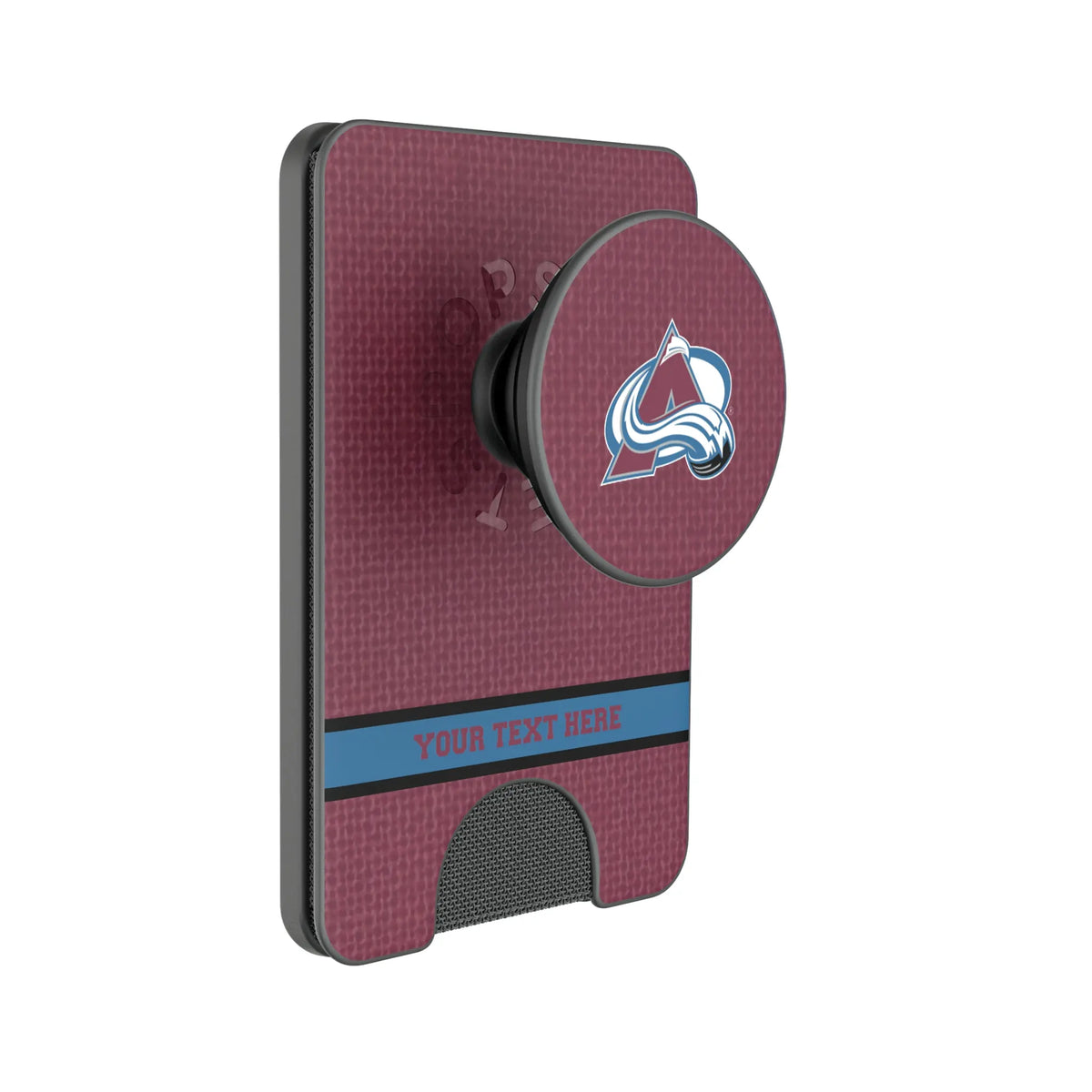 Colorado Avalanche Personalized Endzone Solid Popsockets Wallet Magnetic