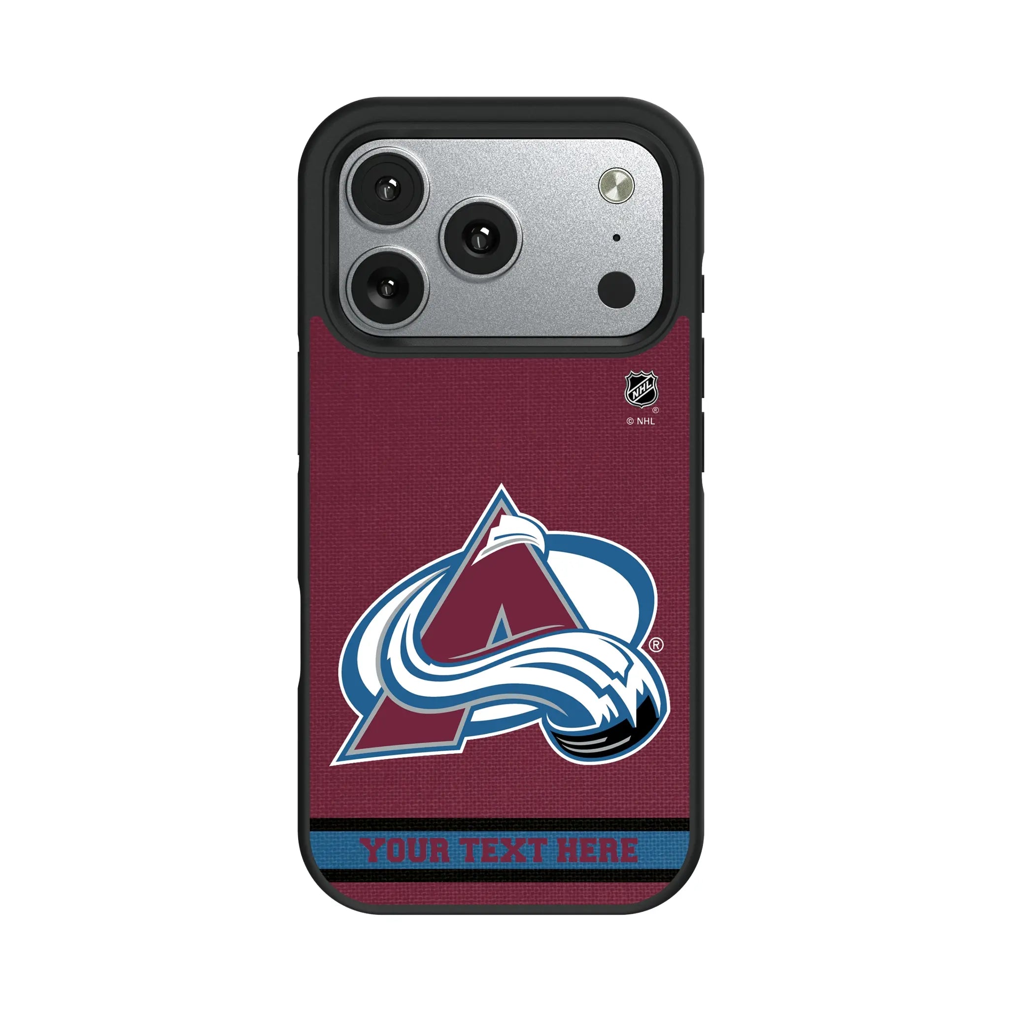 Colorado Avalanche Personalized Stripe iPhone Bump Phone Case for Apple iPhone#Device_iPhone 17 Pro