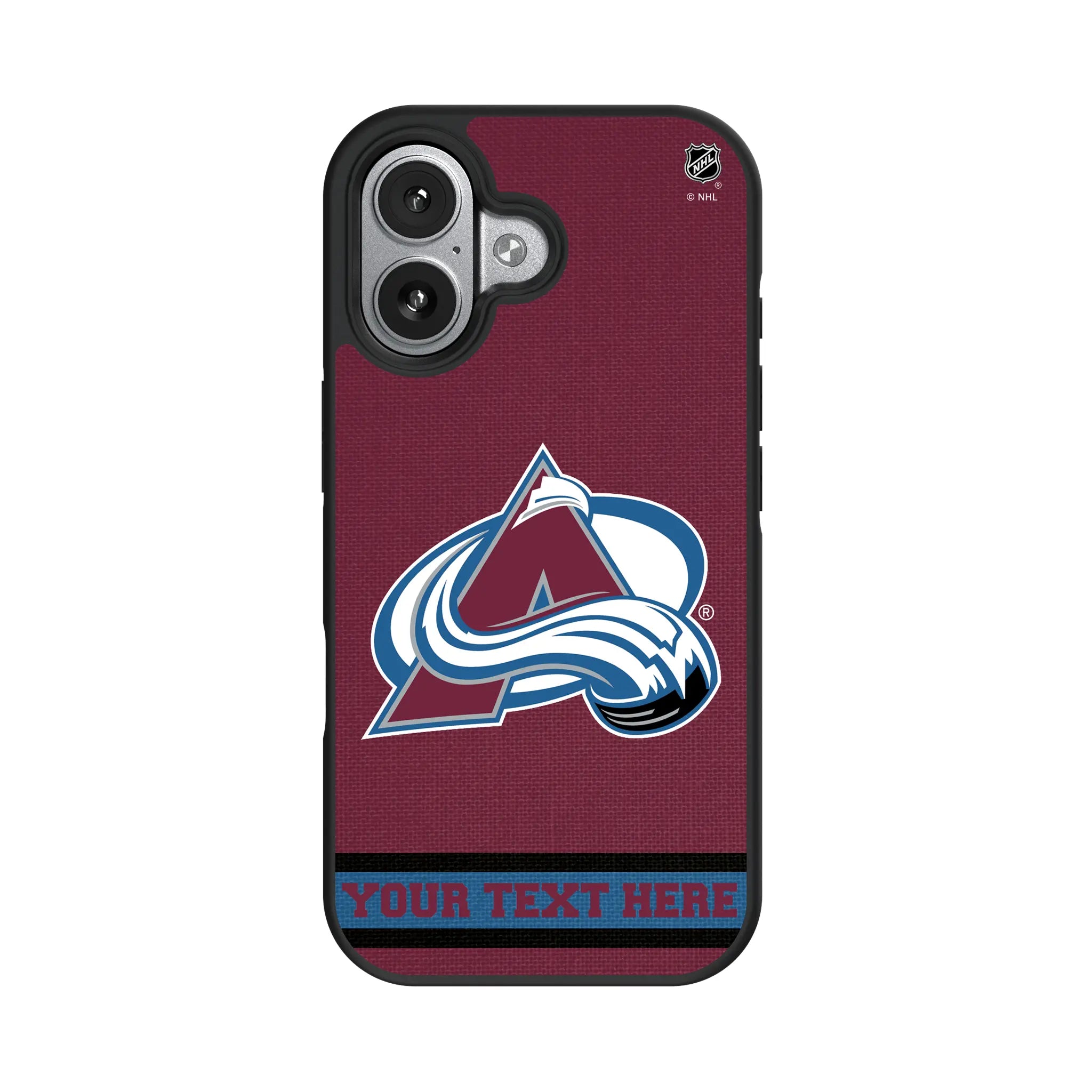 Colorado Avalanche Personalized Stripe iPhone Bump Phone Case for Apple iPhone#Device_iPhone 17