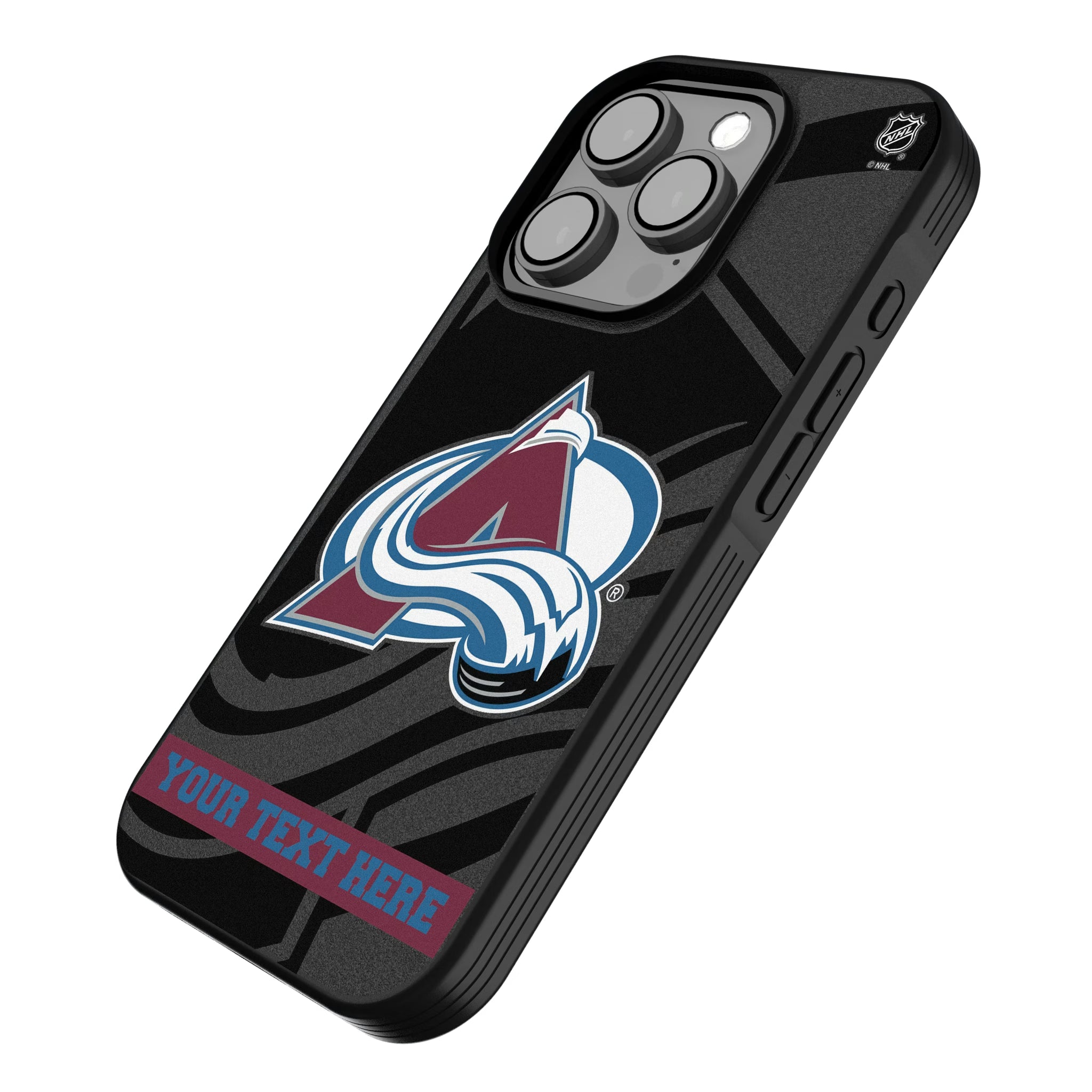 Colorado Avalanche Personalized Tilt iPhone Bump Phone Case for Apple iPhone - Isometric View