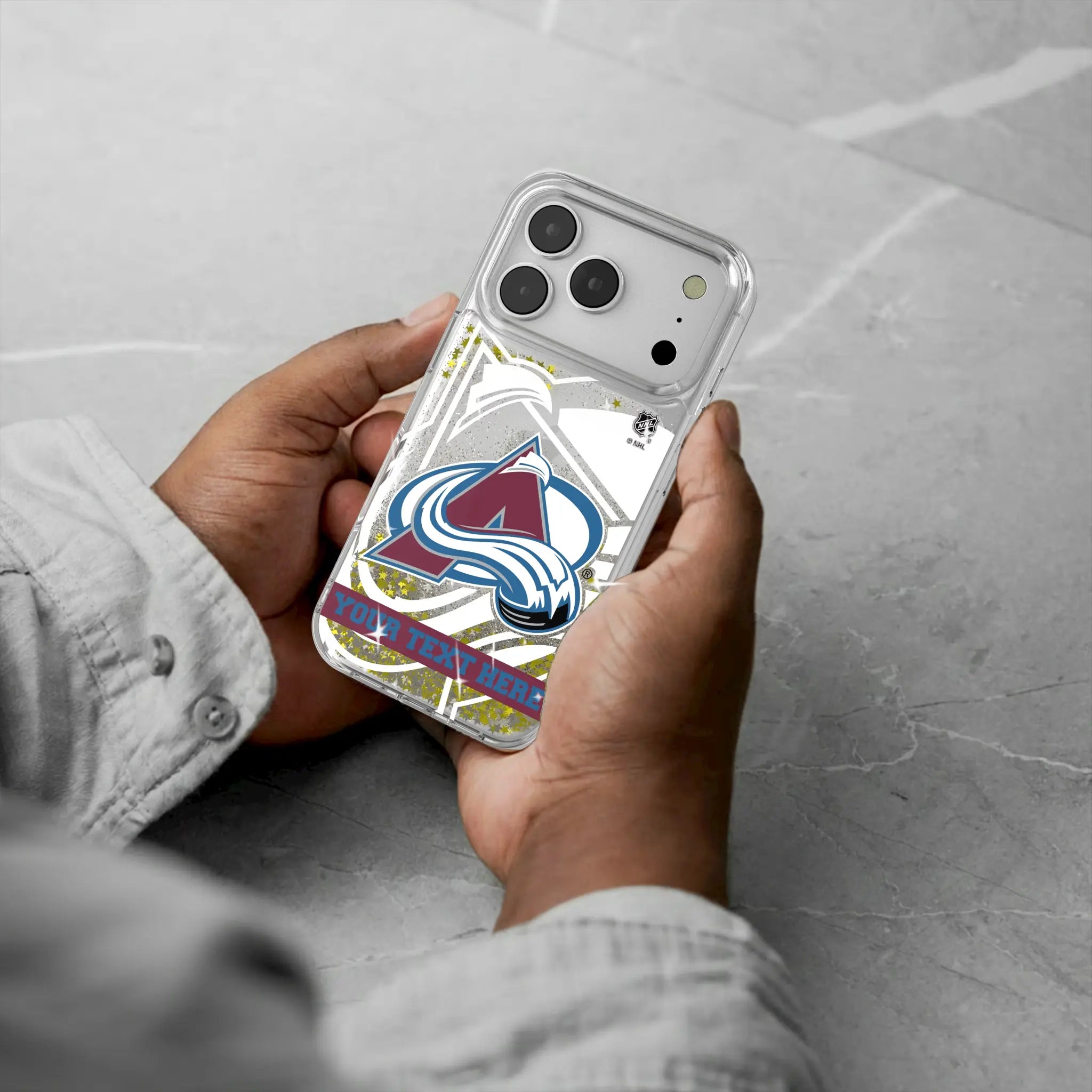 Colorado Avalanche Personalized Tilt iPhone Glitter Phone Case for Apple iPhone - Lifestyle#Device_iPhone 17 Pro