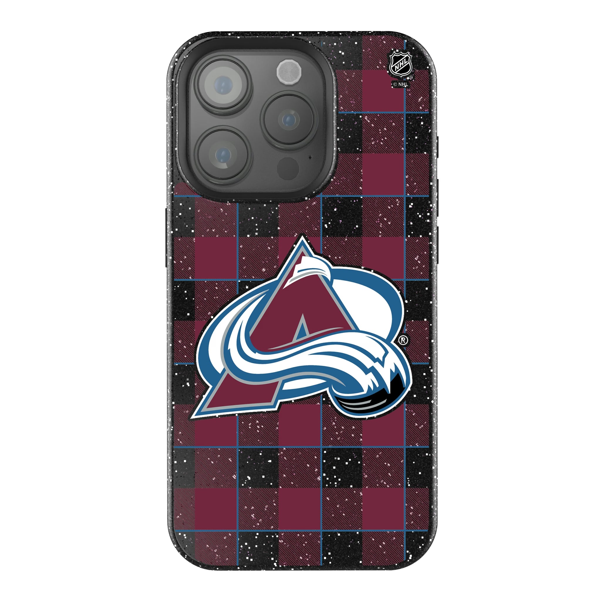 Colorado Avalanche Plaid iPhone Bling Phone Case for Apple iPhone