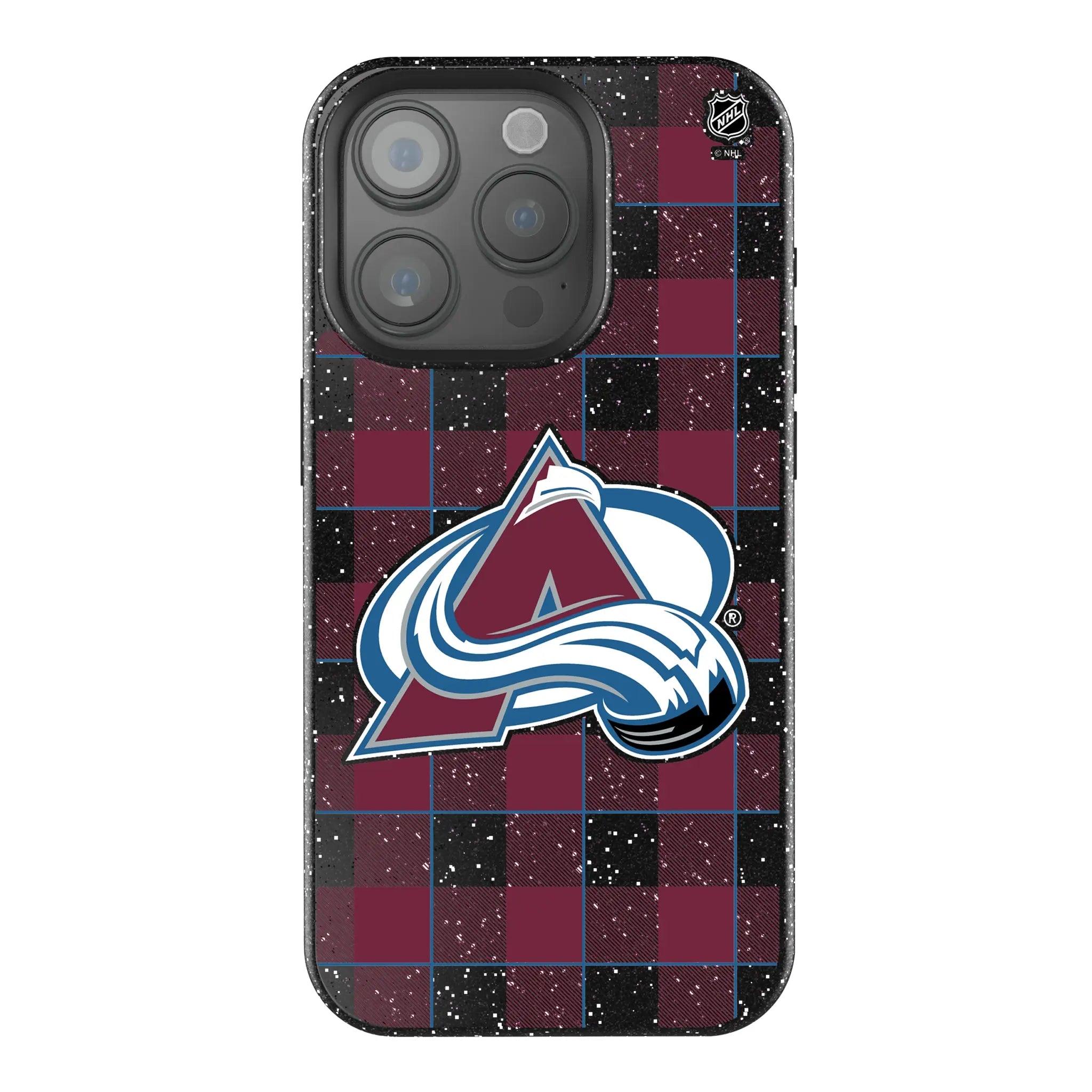 Colorado Avalanche Plaid iPhone Bling Phone Case for Apple iPhone