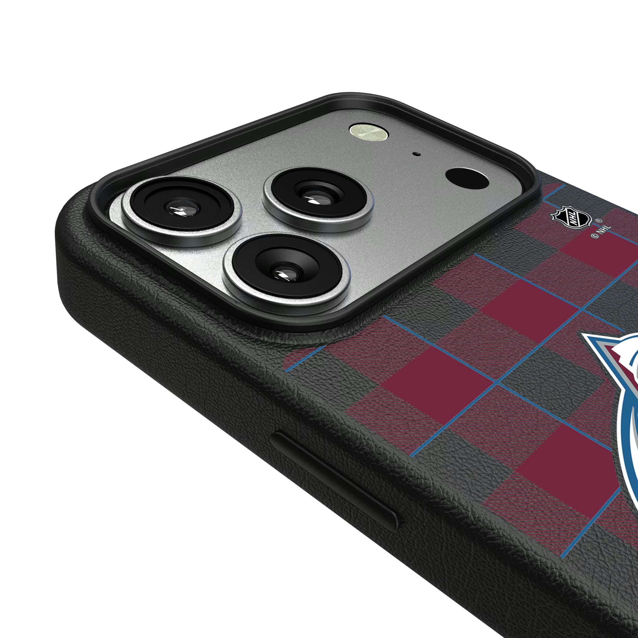 Colorado Avalanche Plaid iPhone MagSafe Compatible Phone Case for Apple iPhone - Detail#Device_iPhone 17 Pro