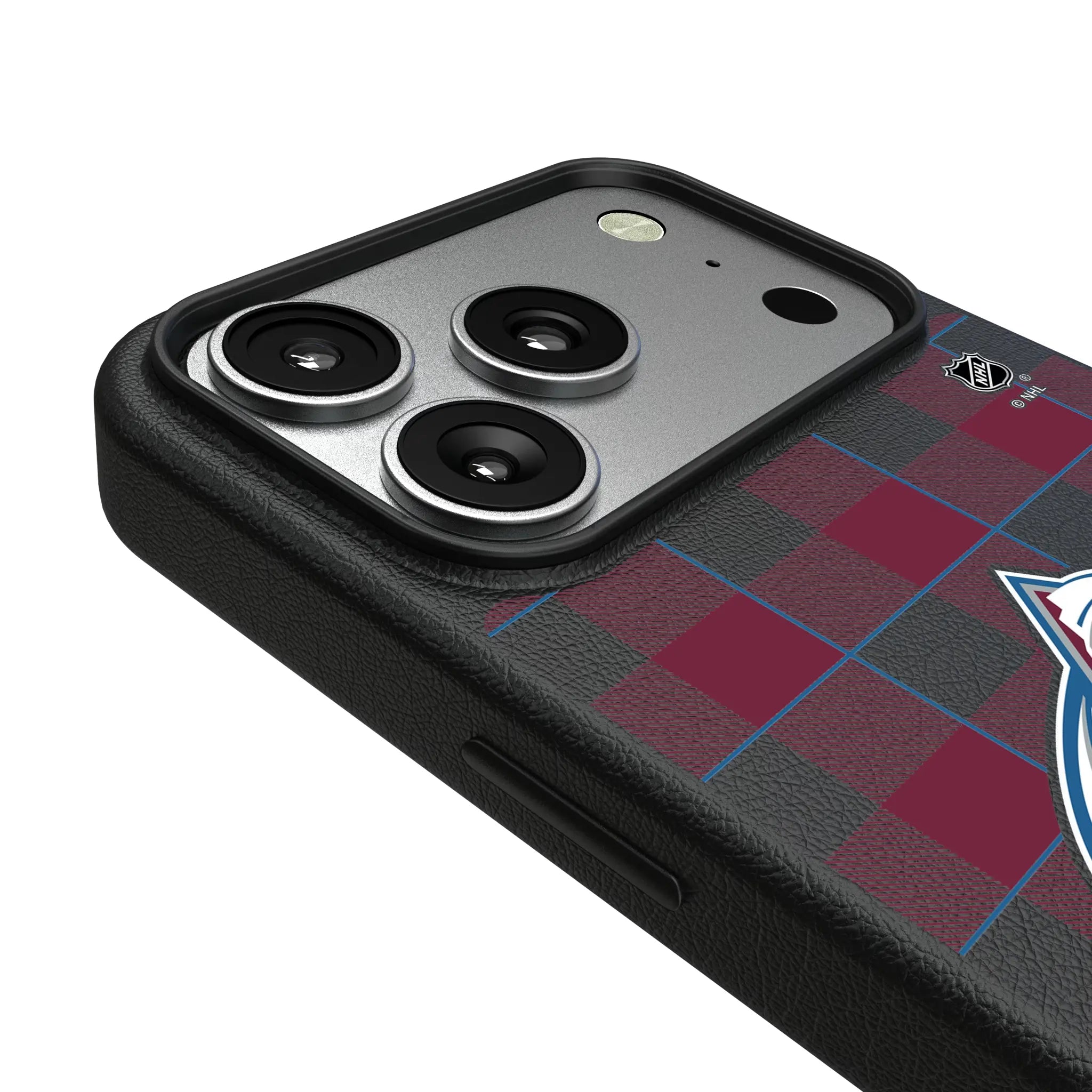 Colorado Avalanche Plaid iPhone MagSafe Compatible Phone Case for Apple iPhone - Detail#Device_iPhone 17 Pro