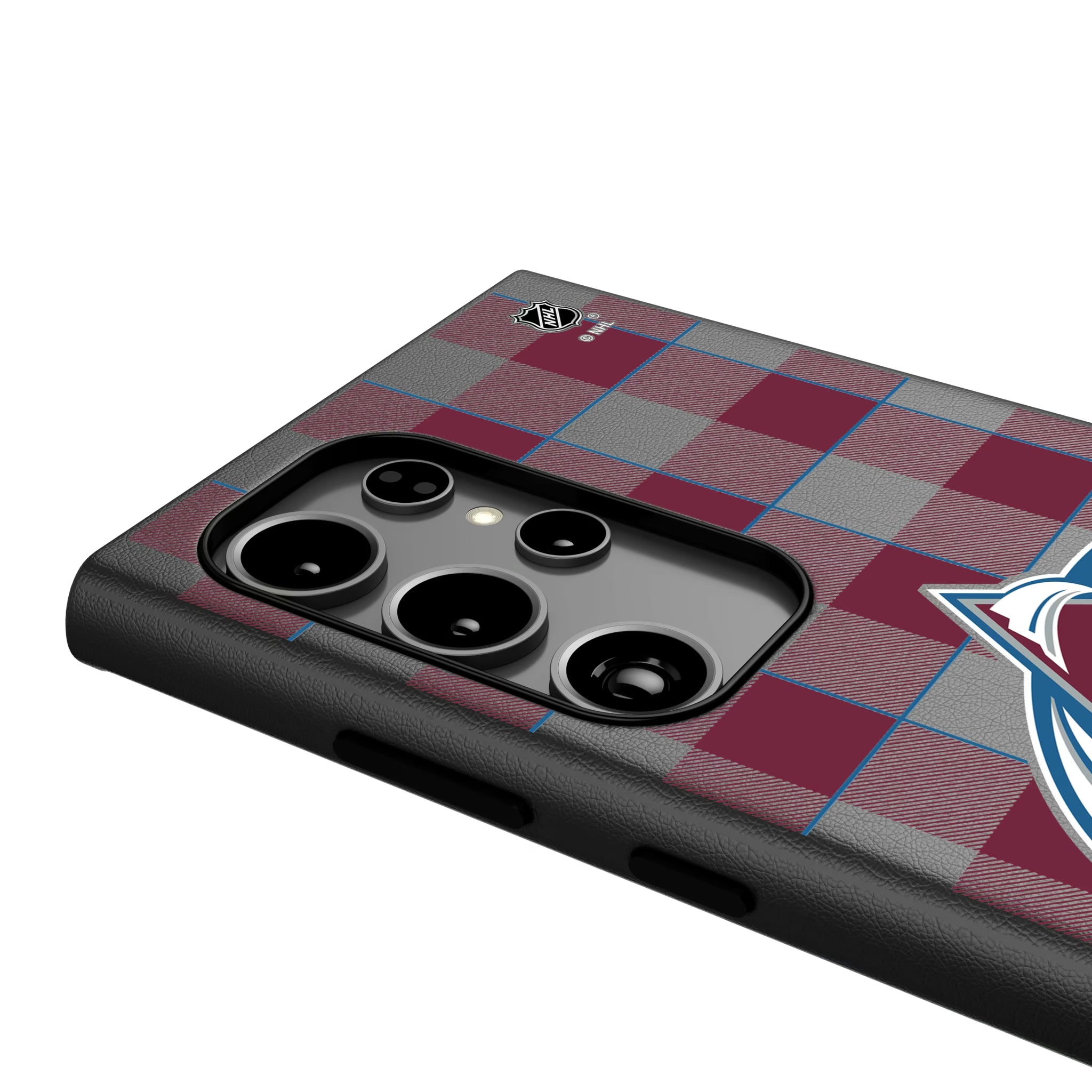Colorado Avalanche Plaid Galaxy MagSafe Compatible Phone Case for Samsung Galaxy - Detail