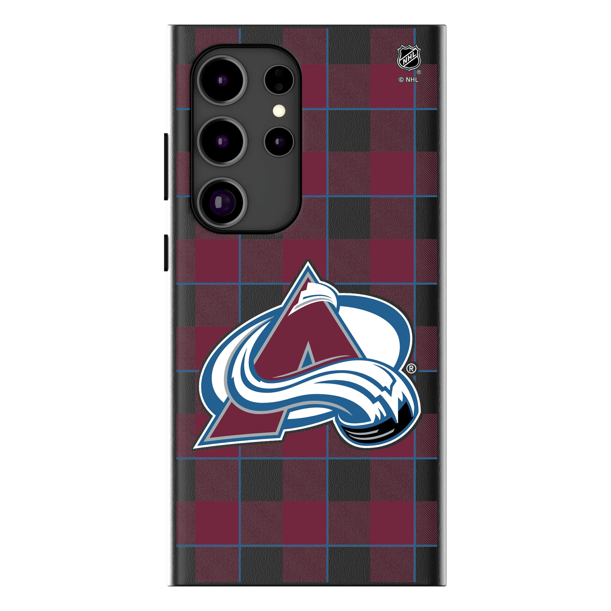 Colorado Avalanche Plaid Galaxy MagSafe Compatible Phone Case for Samsung Galaxy