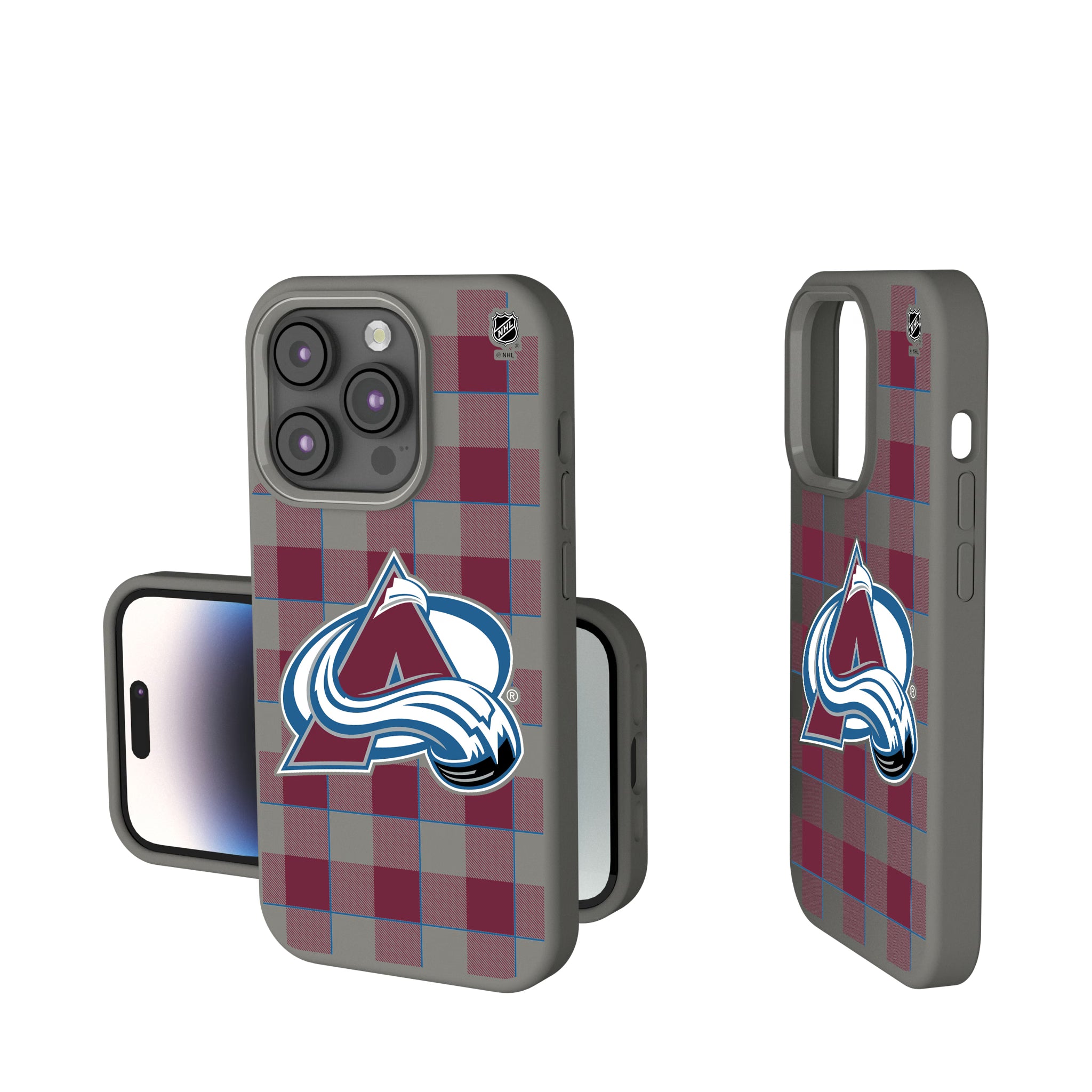 Colorado Avalanche Plaid iPhone Soft Touch Phone Case for Apple iPhone
