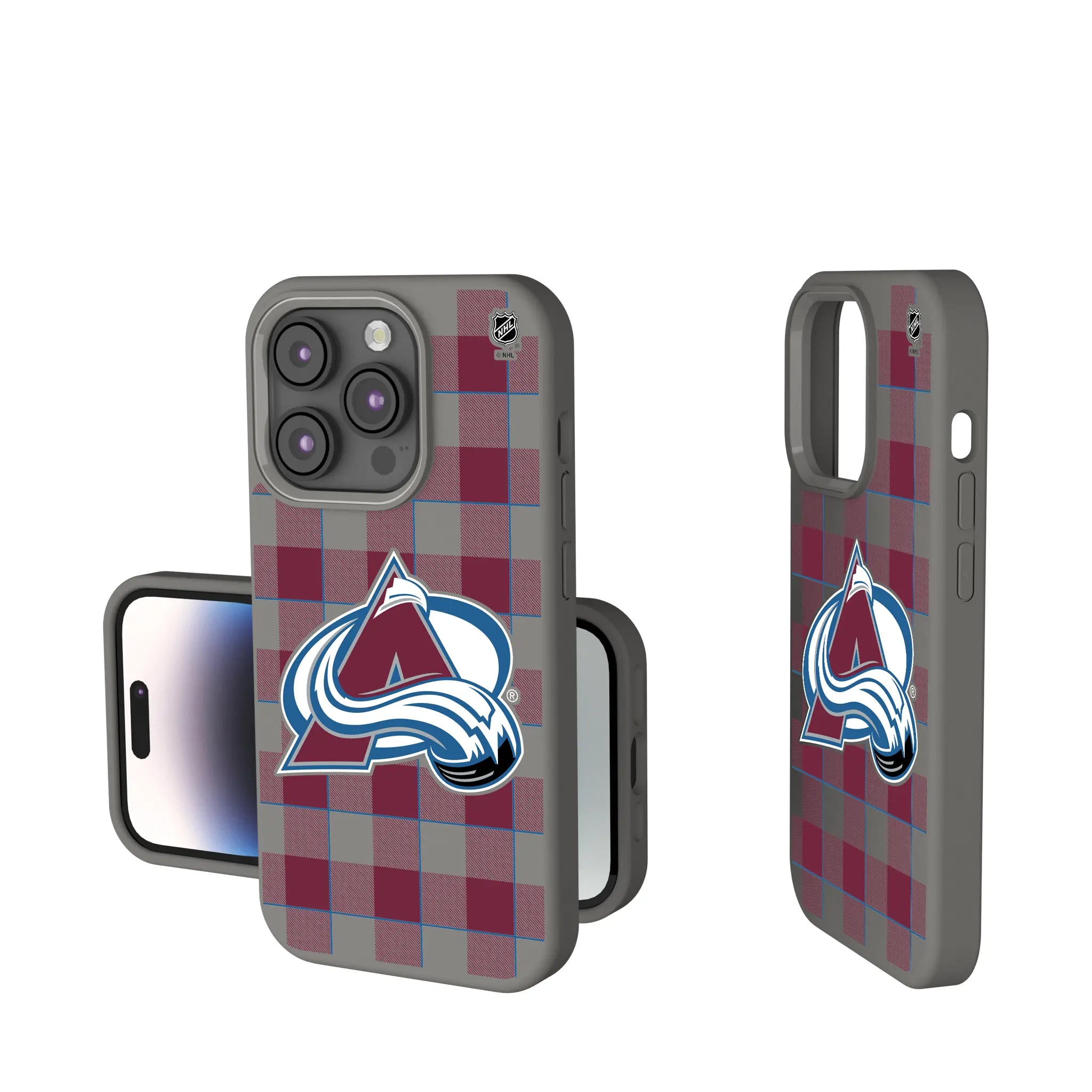 Colorado Avalanche Plaid iPhone Soft Touch Phone Case for Apple iPhone