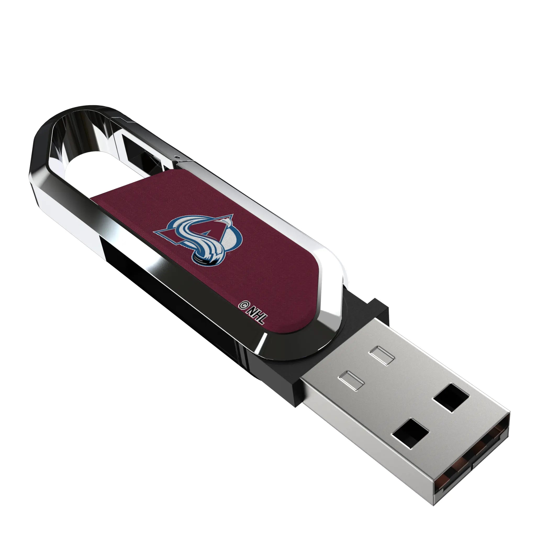 Colorado Avalanche Solid USB 64GB Clip Style Flash Drive