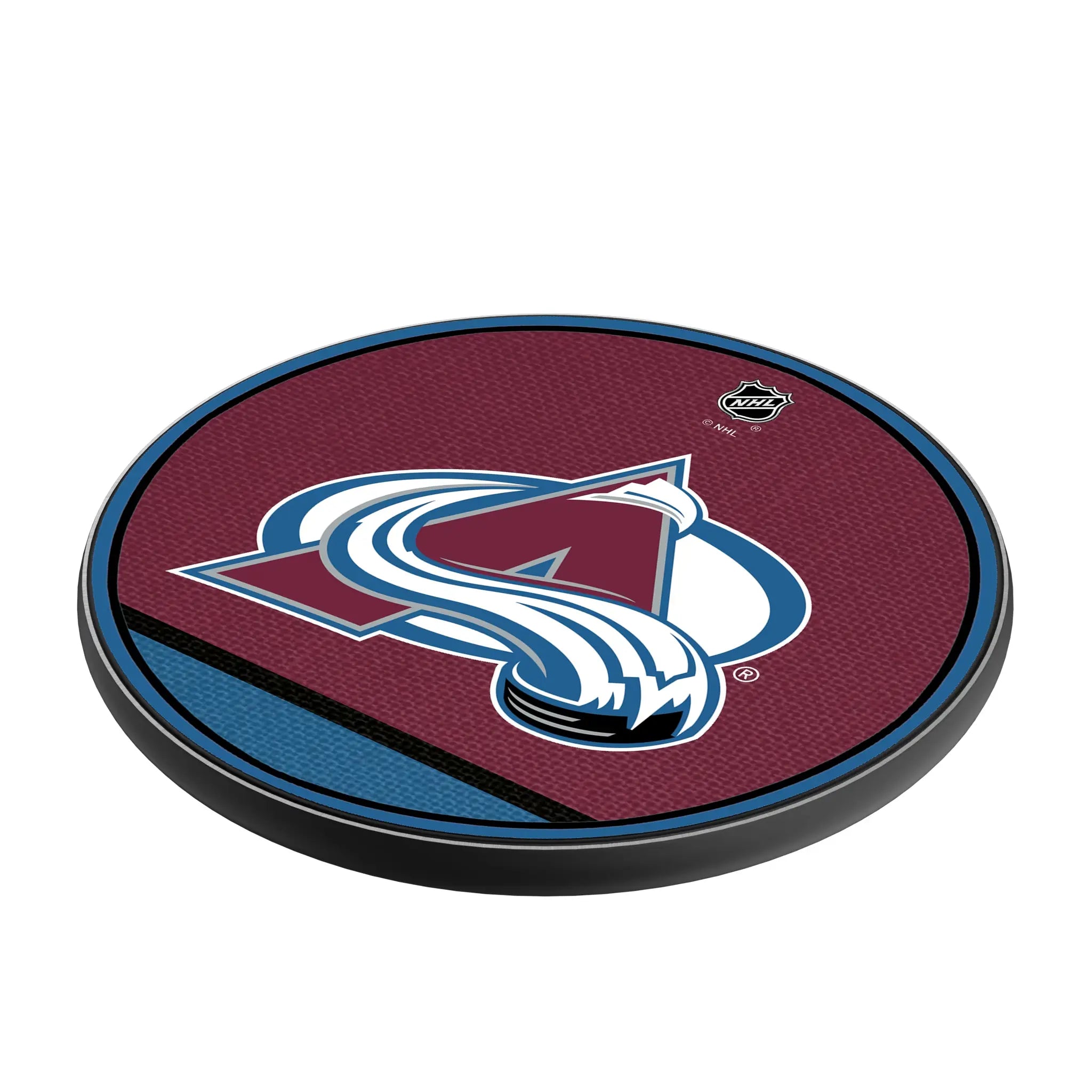 Colorado Avalanche Stripe 15-Watt Wireless Charger - Isometric View