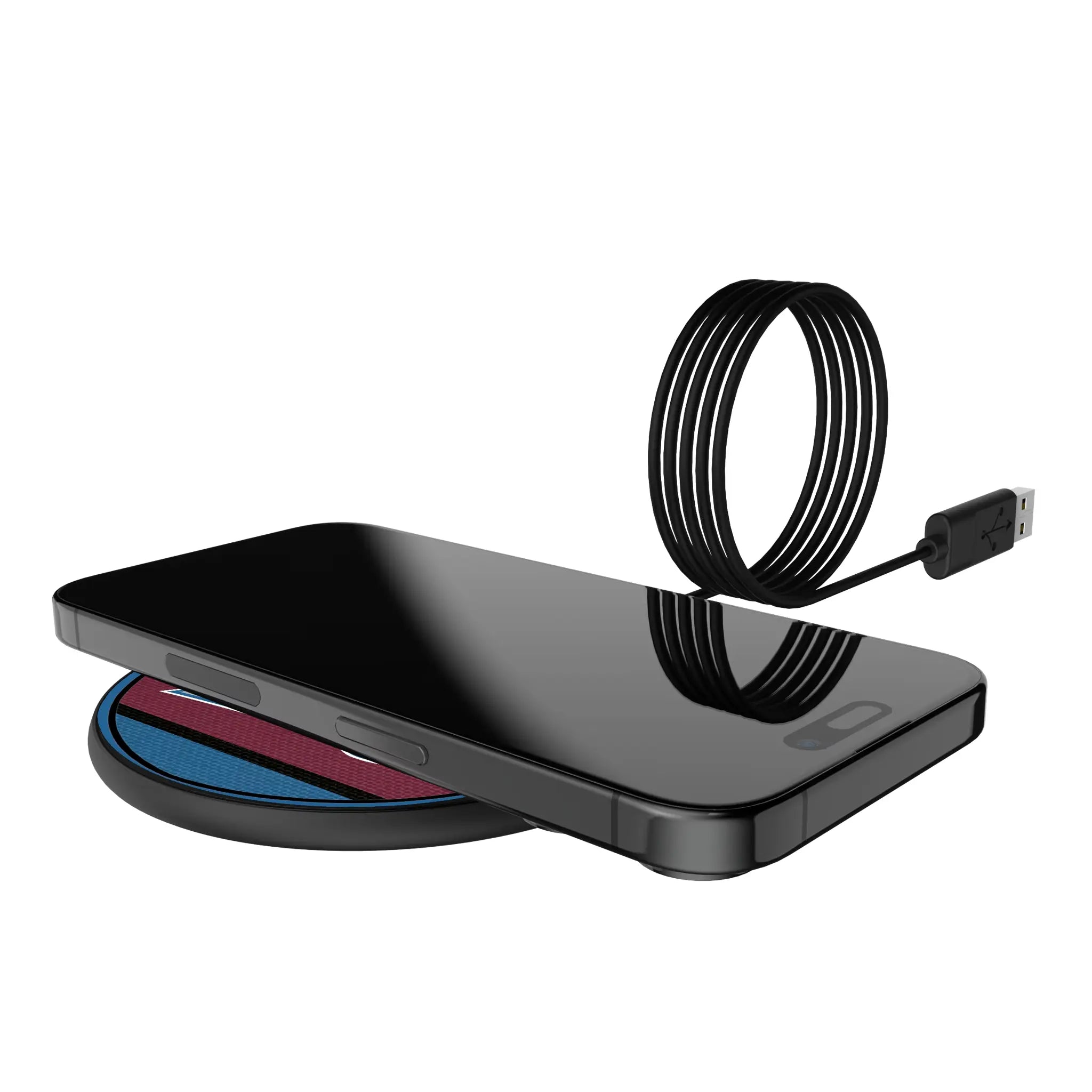 Colorado Avalanche Stripe 15-Watt Wireless Charger - Lifestyle