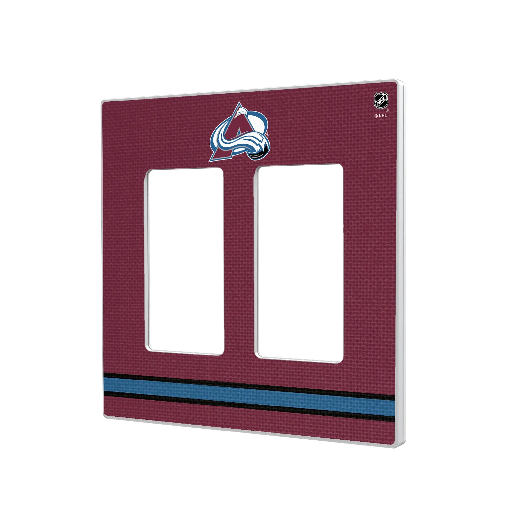 Colorado Avalanche Stripe Hidden-Screw Light Switch Plate#Style_Double Rocker