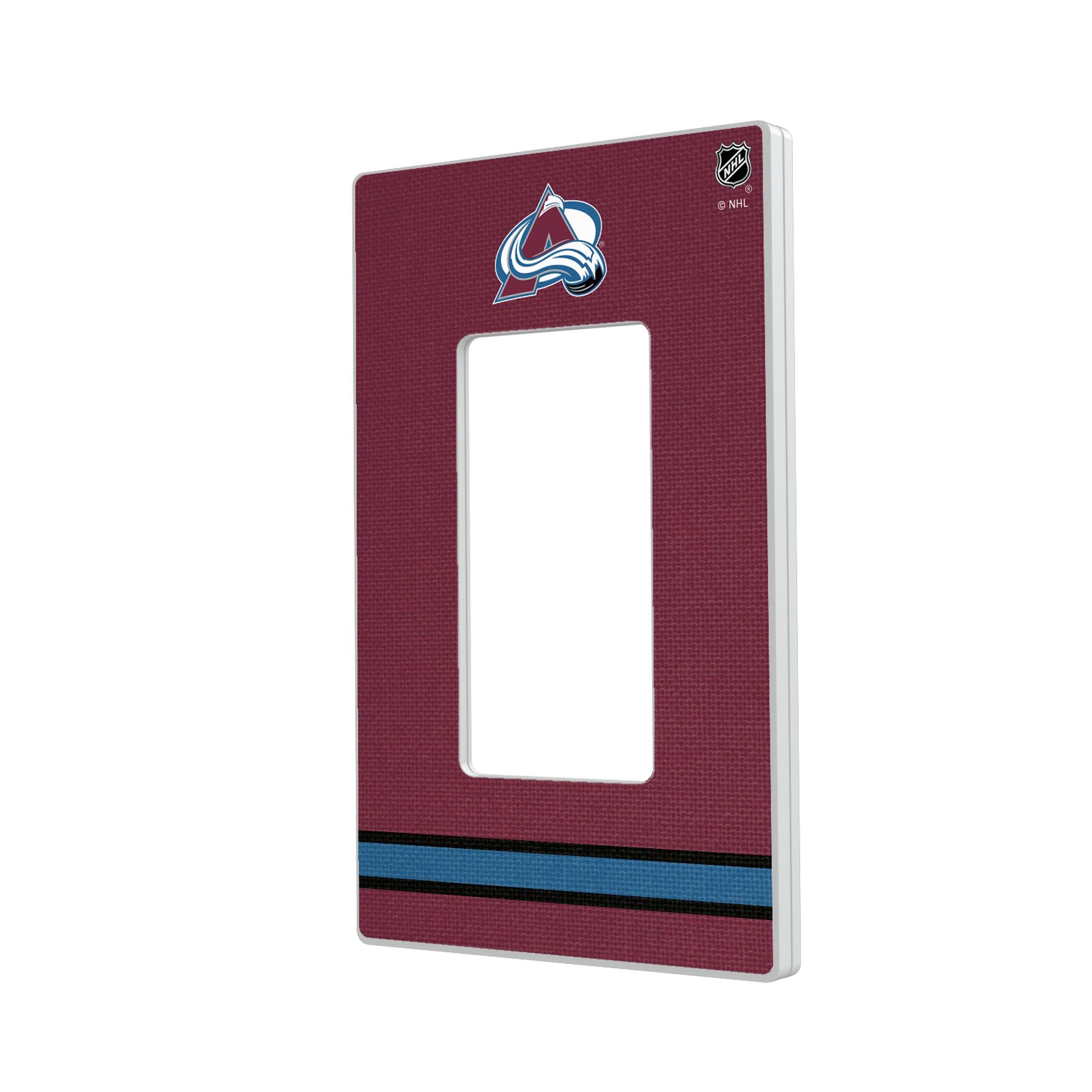 Colorado Avalanche Stripe Hidden-Screw Light Switch Plate#Style_Single Rocker