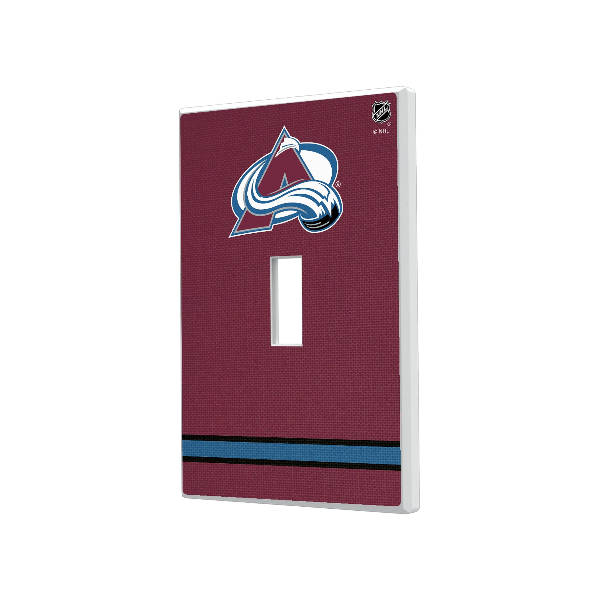 Colorado Avalanche Stripe Hidden-Screw Light Switch Plate#Style_Single Toggle