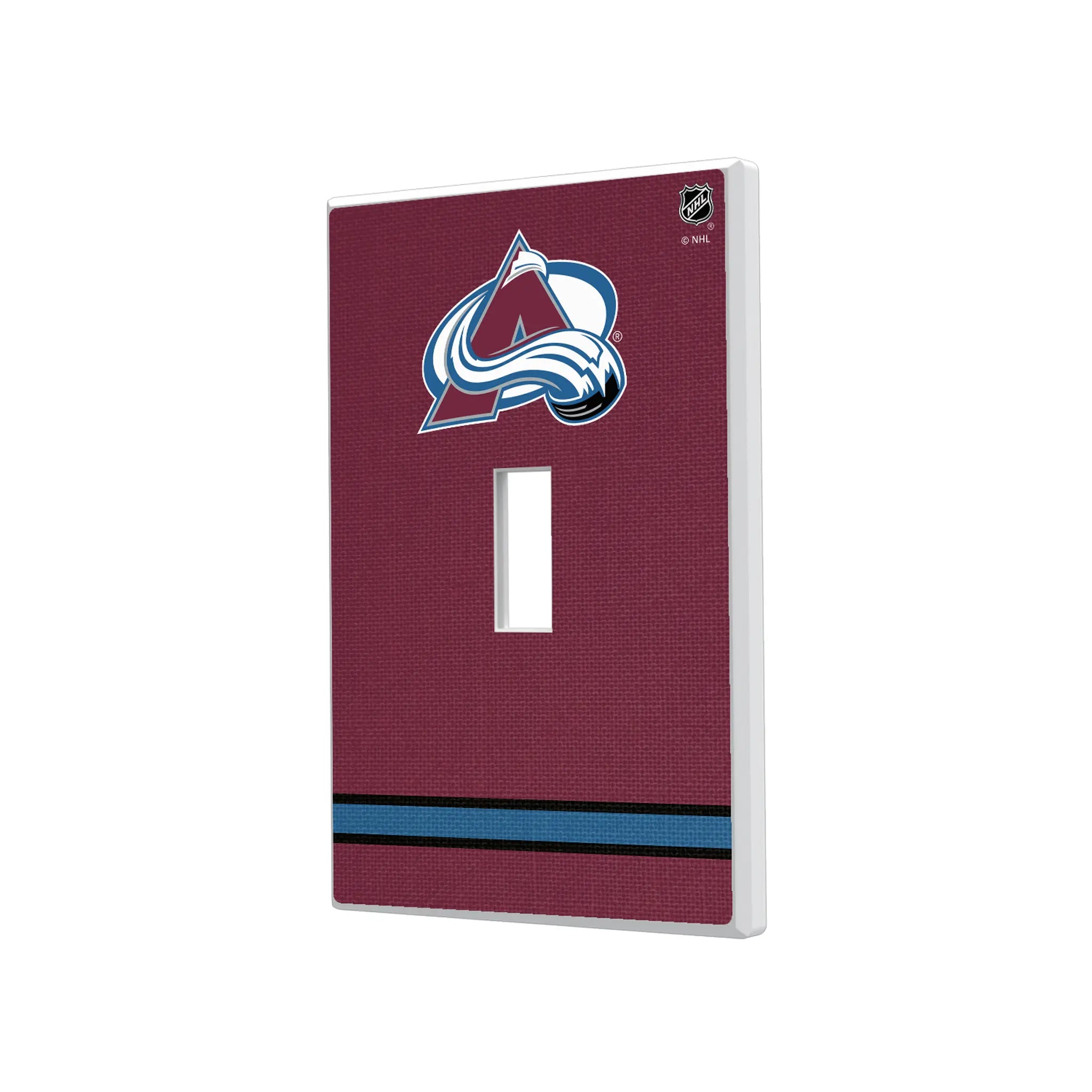 Colorado Avalanche Stripe Hidden-Screw Light Switch Plate#Style_Single Toggle