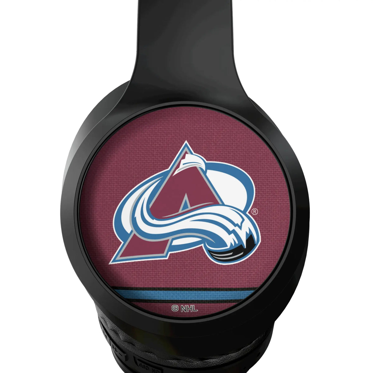 Colorado Avalanche Stripe Wireless Over-Ear Headphones With Case - Detail