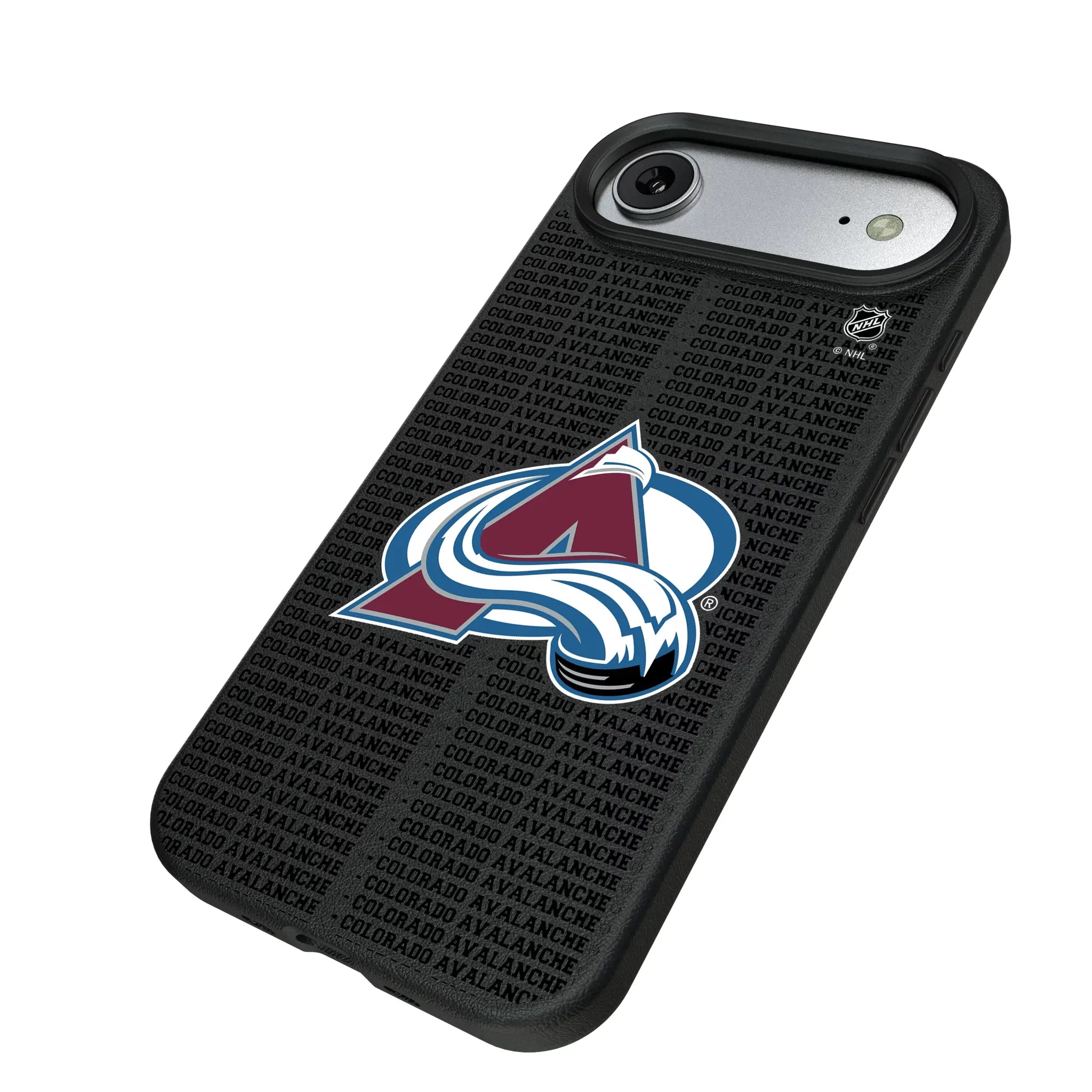 Colorado Avalanche Text Backdrop iPhone MagSafe Compatible Phone Case for Apple iPhone - Isometric View#Device_iPhone Air