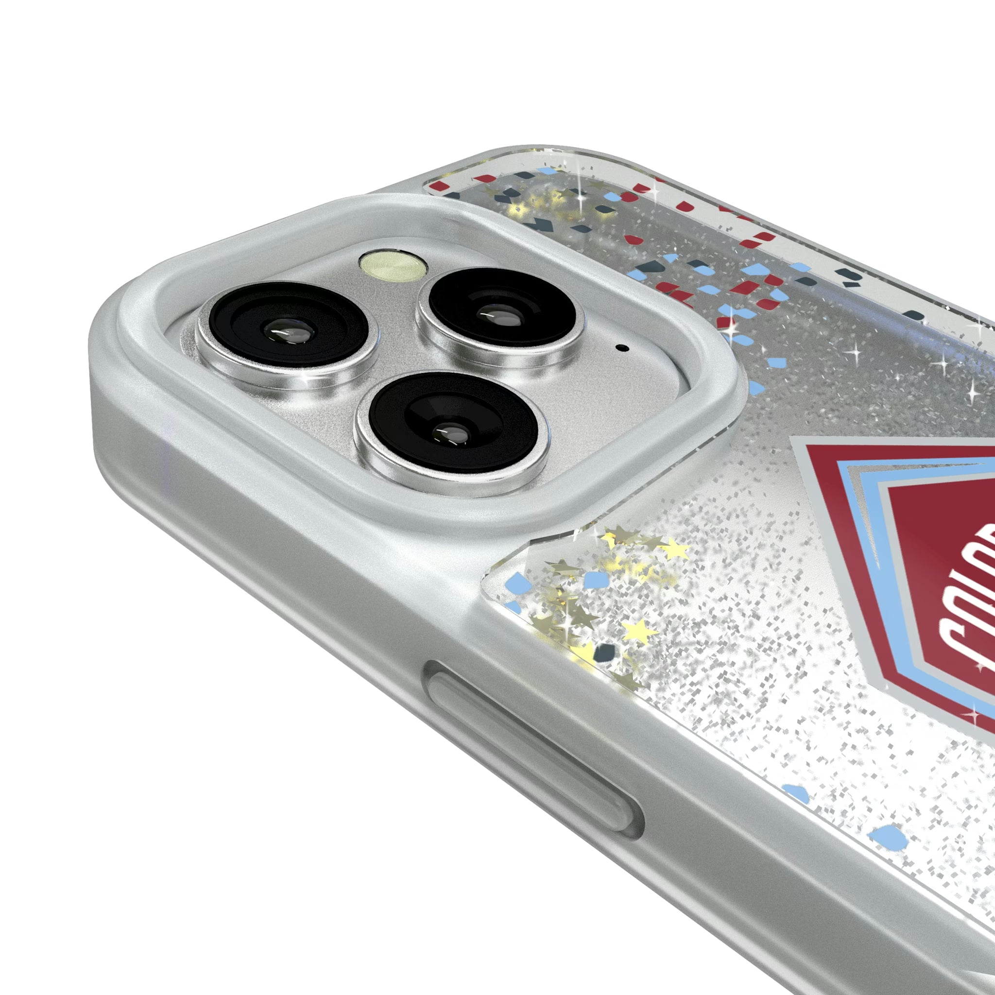 Colorado Rapids Confetti iPhone Glitter Phone Case for Apple iPhone - Detail#Device_iPhone 16 Pro
